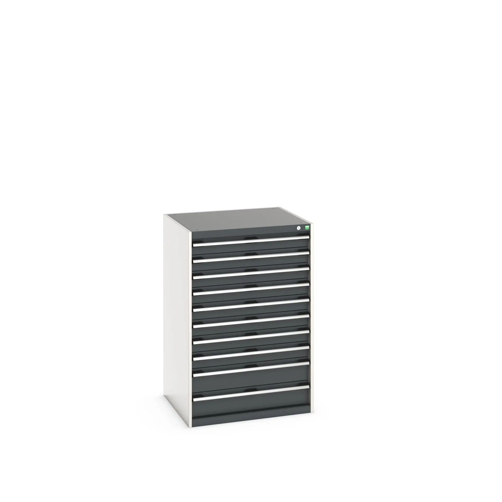 Produktfoto 1 von Bott 10 Stahl Schubladenbehälter Schrank Grau, 1200 mm x 750 mm x 800 mm