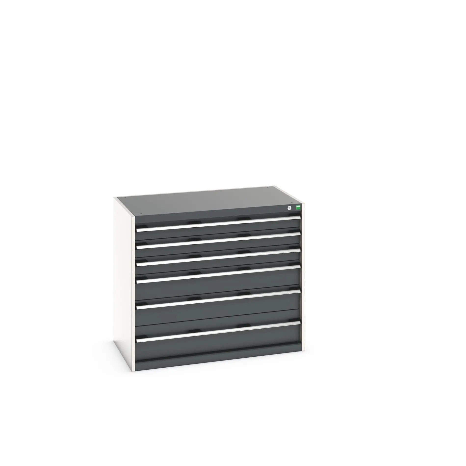 Produktfoto 1 von Bott 6 Stahl Schubladenbehälter Schrank Grau, 900 mm x 650 mm x 1050 mm