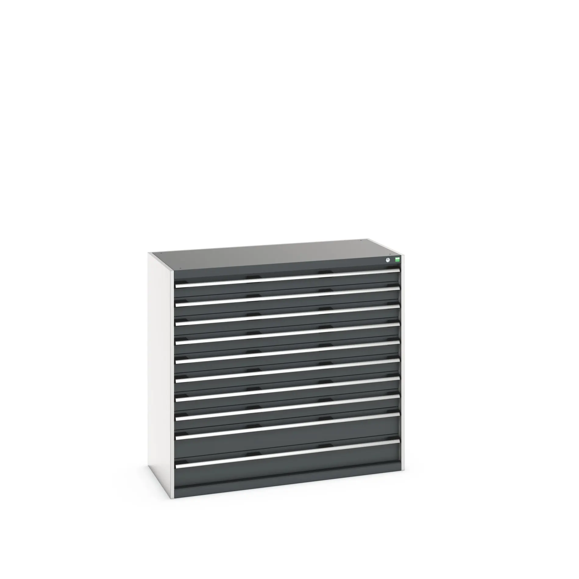 Produktfoto 1 von Bott 10 Stahl Schubladenbehälter Schrank Grau, 1200 mm x 650 mm x 1300 mm