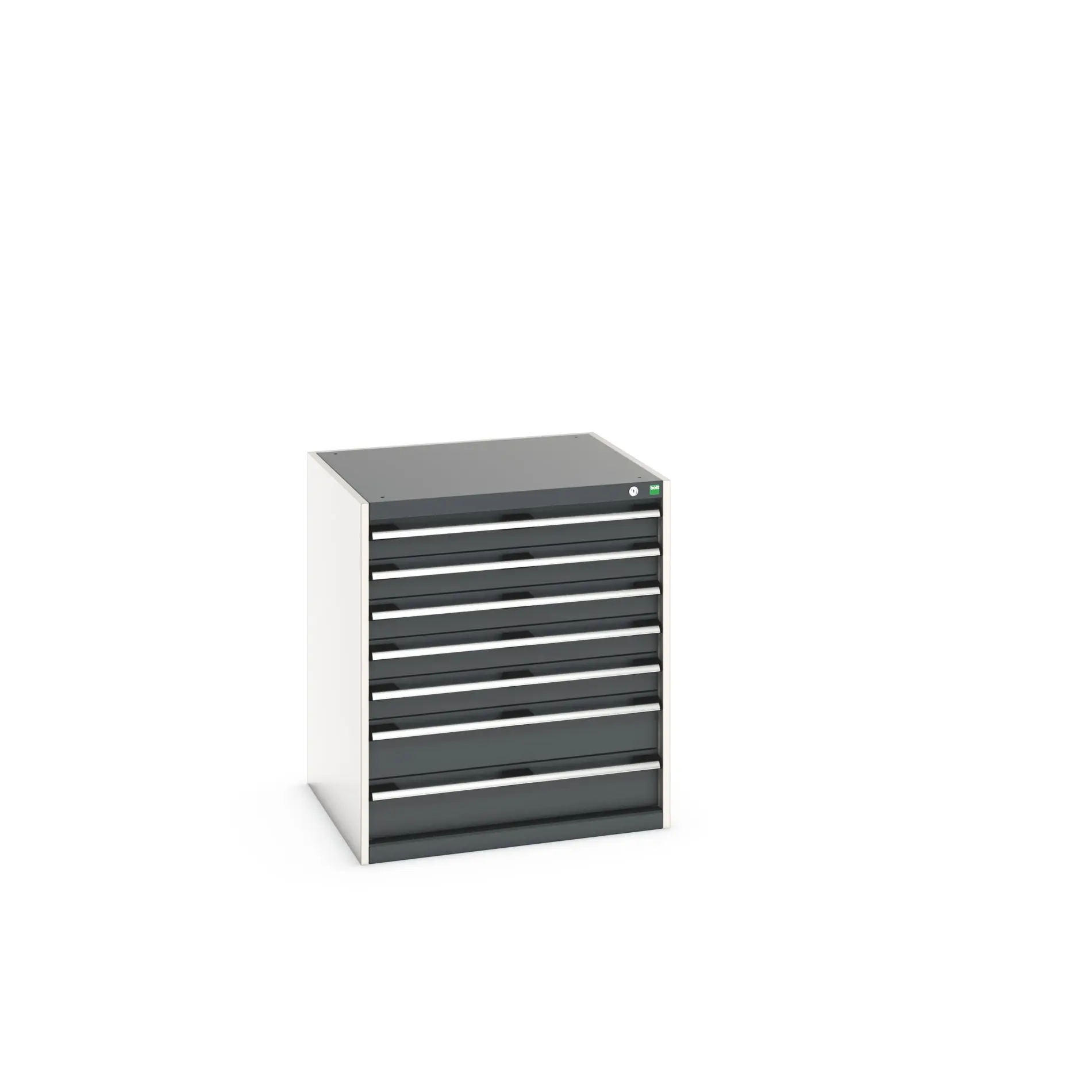 Produktfoto 1 von Bott 7 Stahl Schubladenbehälter Schrank Grau, 900 mm x 750 mm x 800 mm