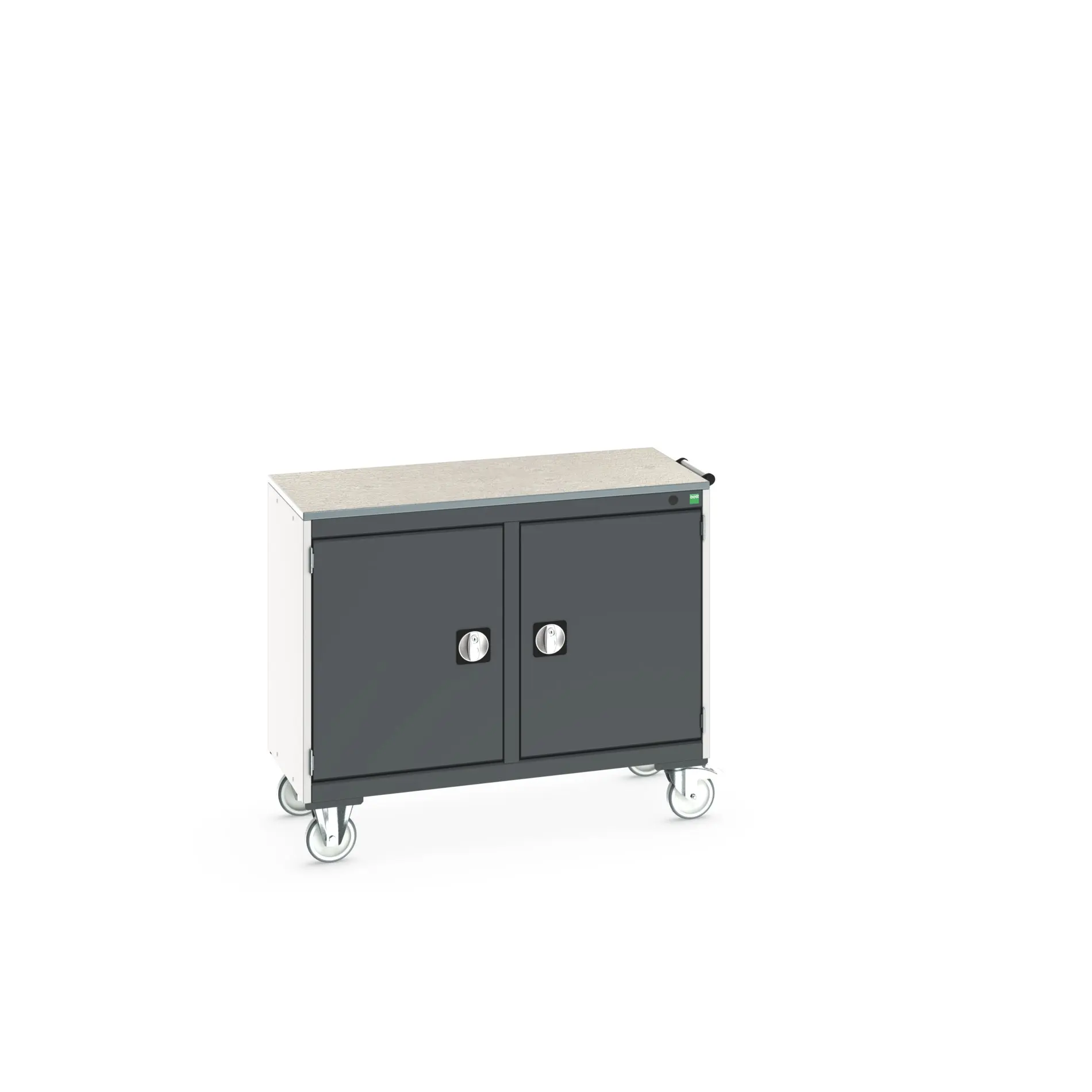 Produktfoto 1 von Bott Aufbewahrungsschrank Typ Beweglicher Schrank Freistehend 2 Tür/en 2 Regal/e 890 mm 1050 mm 525 mm mit Rädern