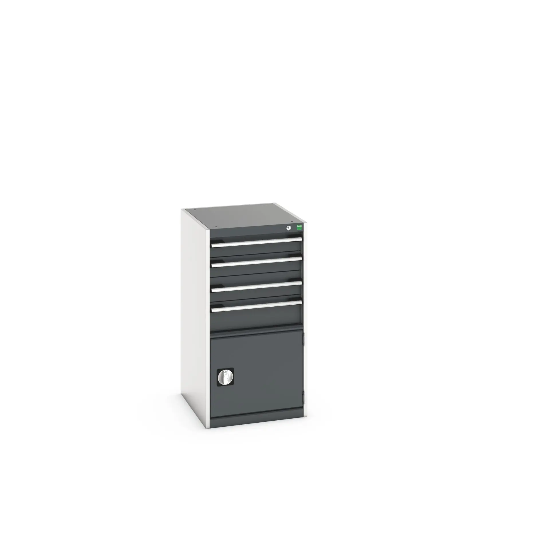 Produktfoto 1 von Bott 4 Stahl Schubladenbehälter Schrank Grau, 1000 mm x 650 mm x 525 mm