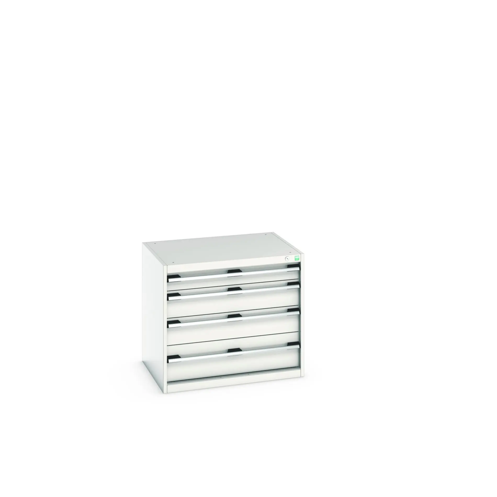 Produktfoto 1 von Bott 4 Stahl Schubladenbehälter Schrank Hellgrau, 700 mm x 650 mm x 800 mm