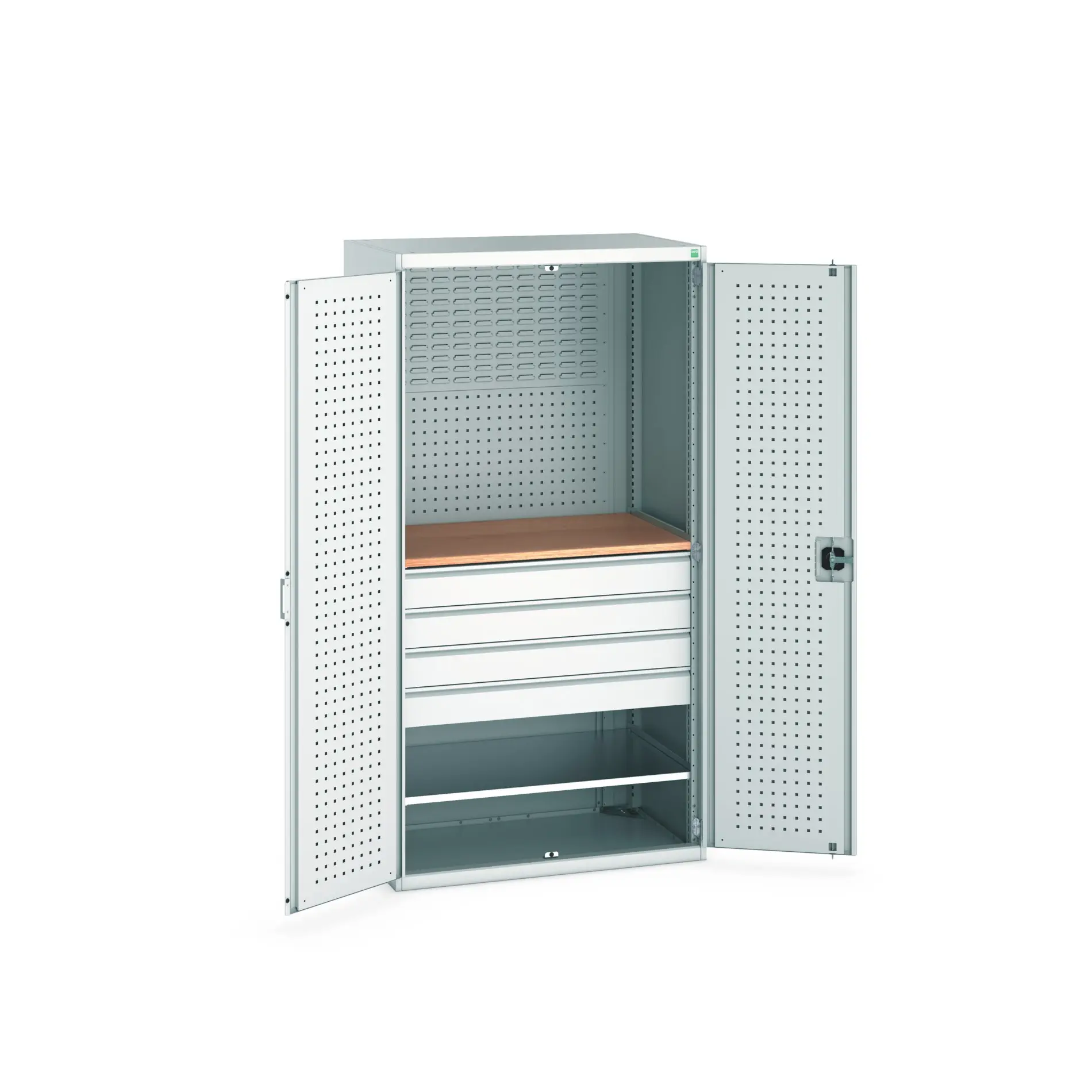 Bott Aufbewahrungsschrank Typ Mini Werkstattschrank Freistehend 2 Tür/en 1 Regal/e 4 Schublade/n 2000 mm 1300 mm Ja 650