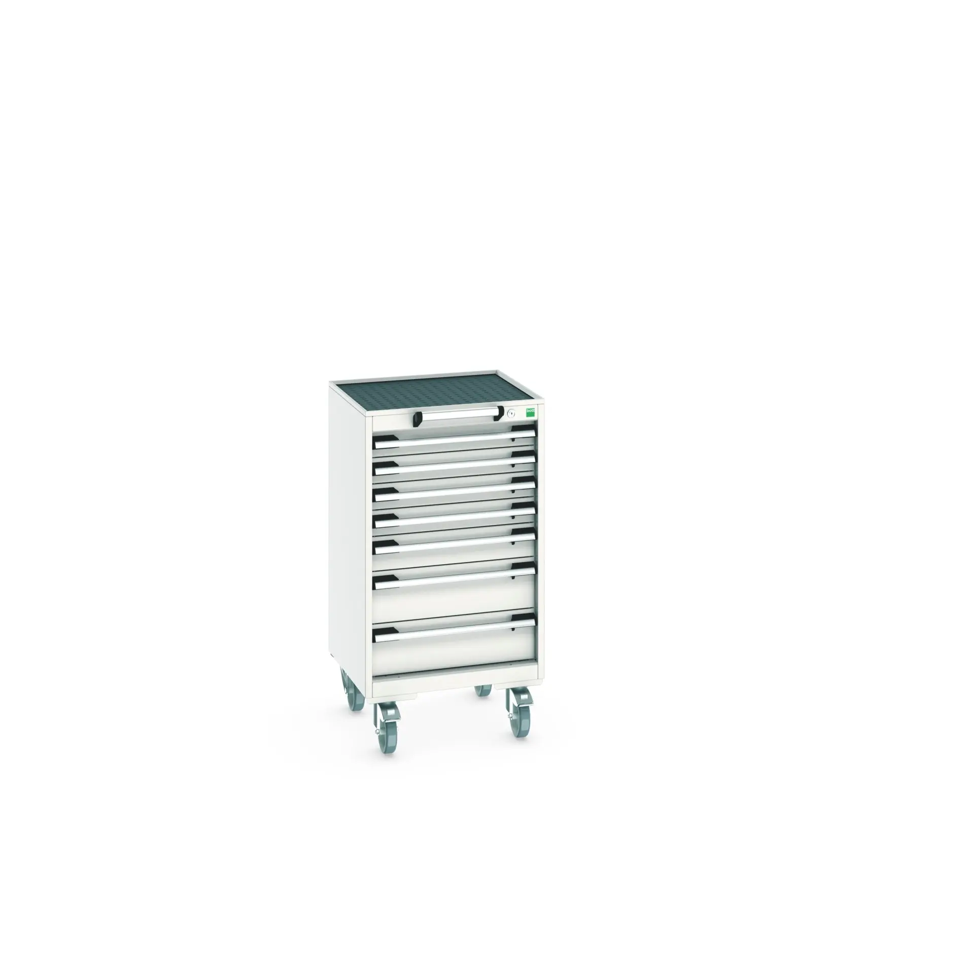 Produktfoto 1 von Bott Aufbewahrungsschrank Typ Beweglicher Schrank Freistehend 7 Schublade/n 985 mm 525 mm 525 mm mit Rädern Stahlblech