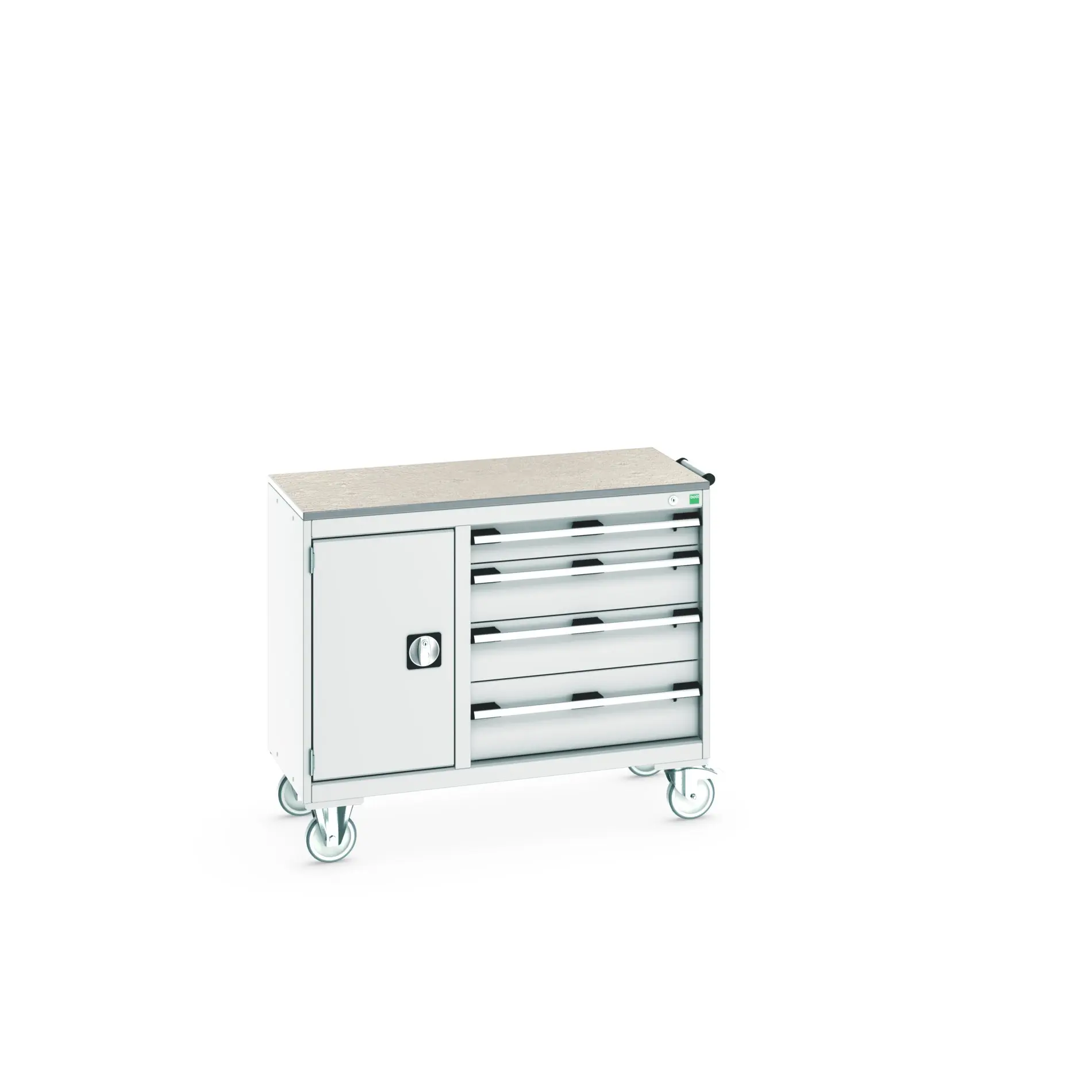 Produktfoto 1 von Bott Aufbewahrungsschrank Typ Beweglicher Schrank Freistehend 1 Tür/en 1 Regal/e 4 Schublade/n 890 mm 1050 mm 525 mm mit