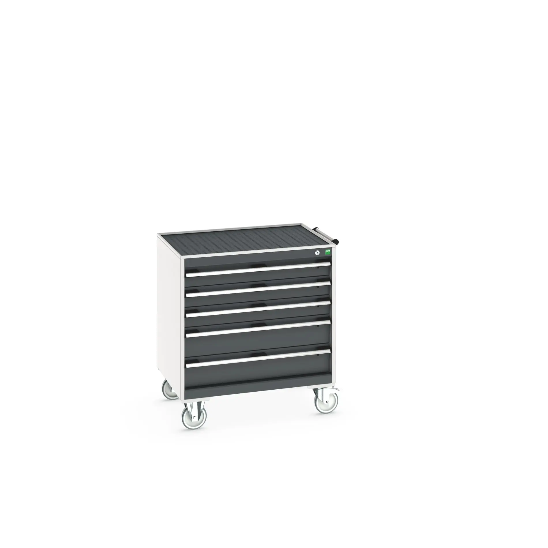 Produktfoto 1 von Bott Aufbewahrungsschrank Typ Beweglicher Schrank Freistehend 5 Schublade/n 885 mm 80 mm 650 mm mit Rädern Stahlblech