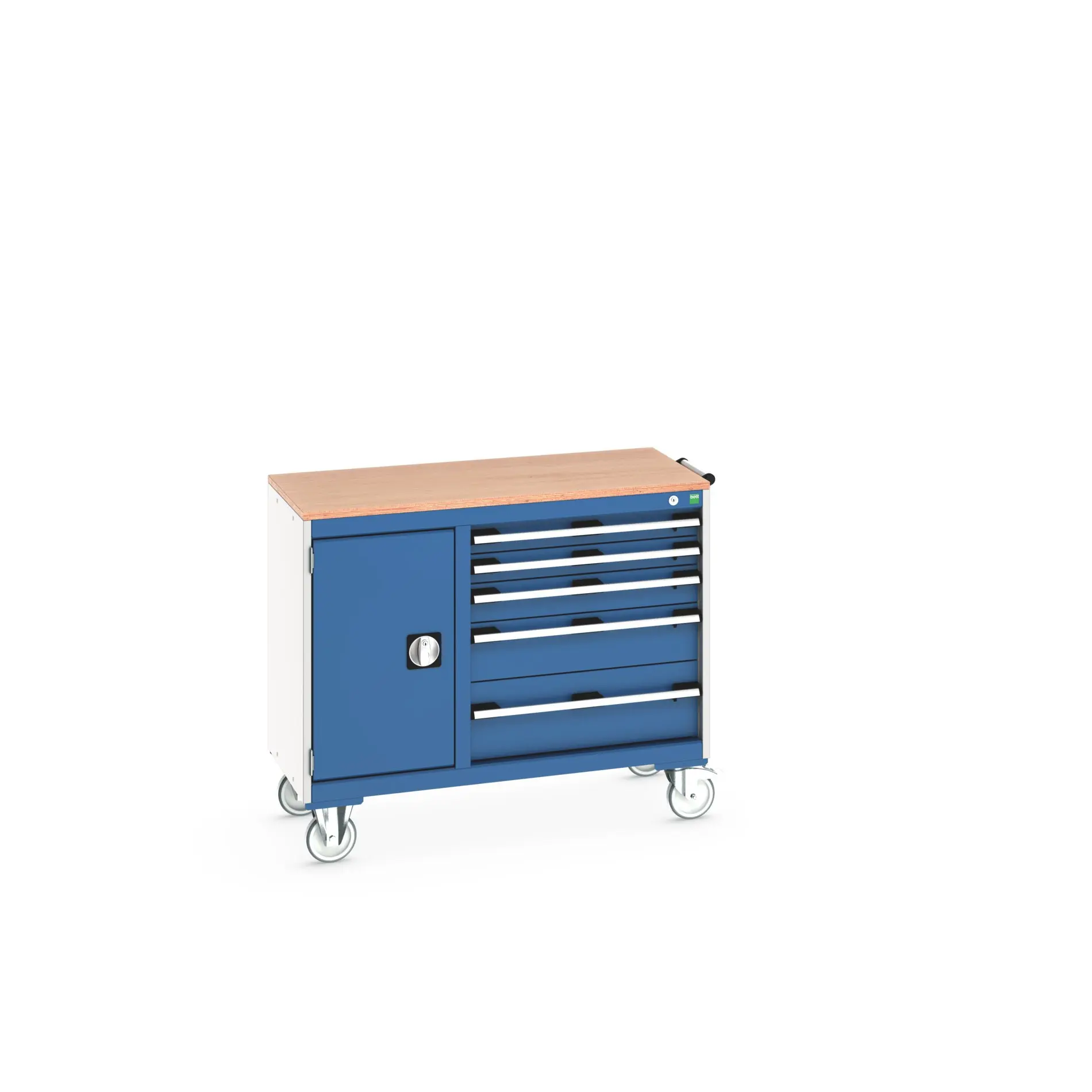 Produktfoto 1 von Bott Aufbewahrungsschrank Typ Beweglicher Schrank Bodenmontage 1 Tür/en 1 Regal/e 5 Schublade/n Stahlblech