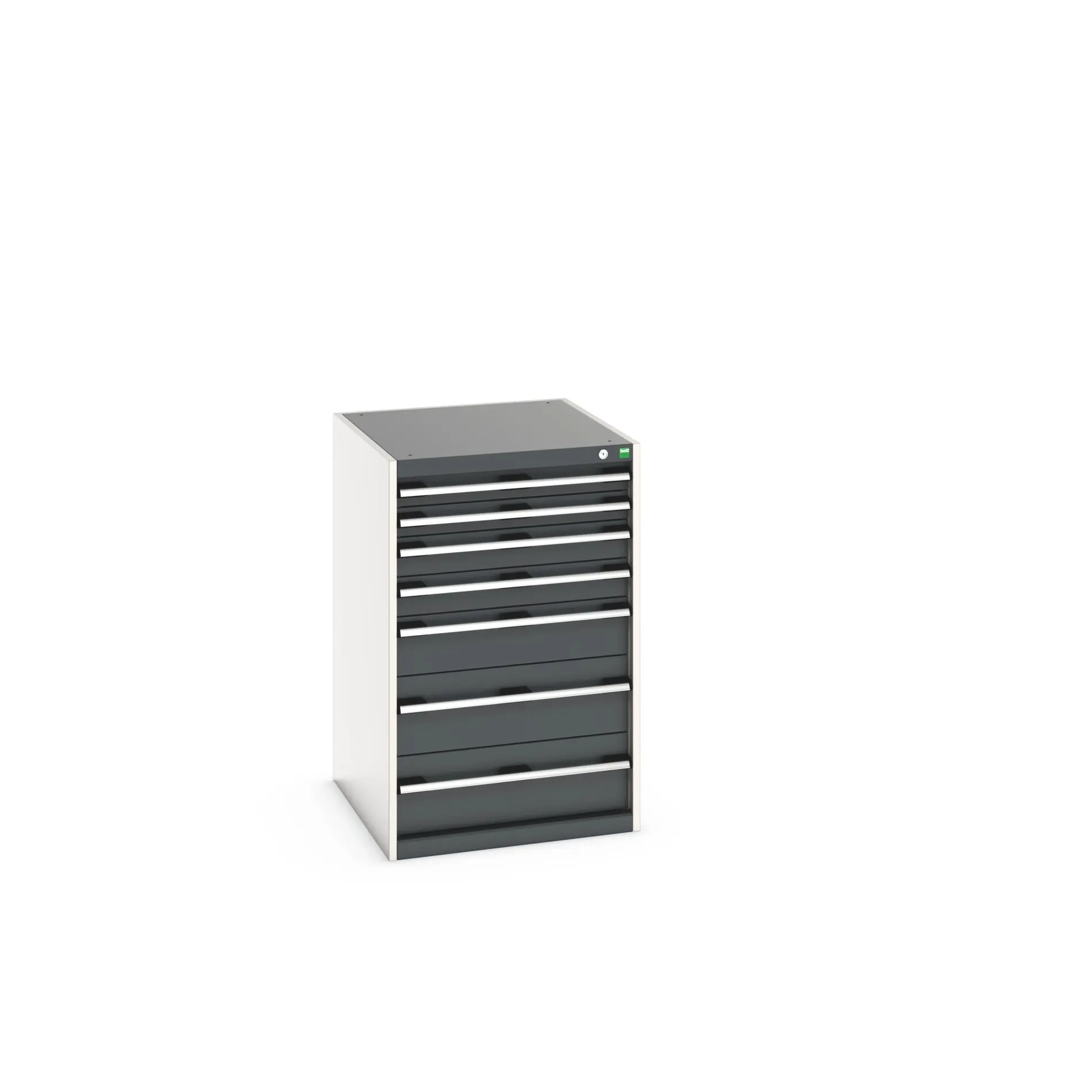 Produktfoto 1 von Bott 7 Stahl Schubladenbehälter Schrank Grau, 1000 mm x 750 mm x 650 mm