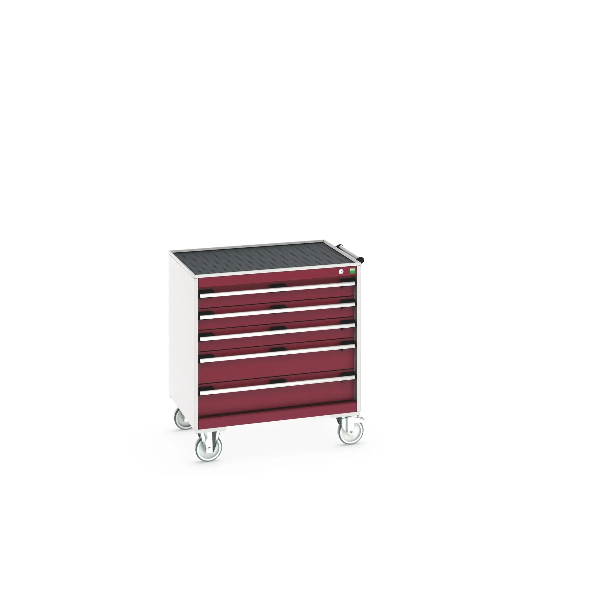 Produktfoto 1 von Bott Aufbewahrungsschrank Typ Beweglicher Schrank Freistehend 5 Schublade/n 885 mm 80 mm 650 mm mit Rädern Stahlblech
