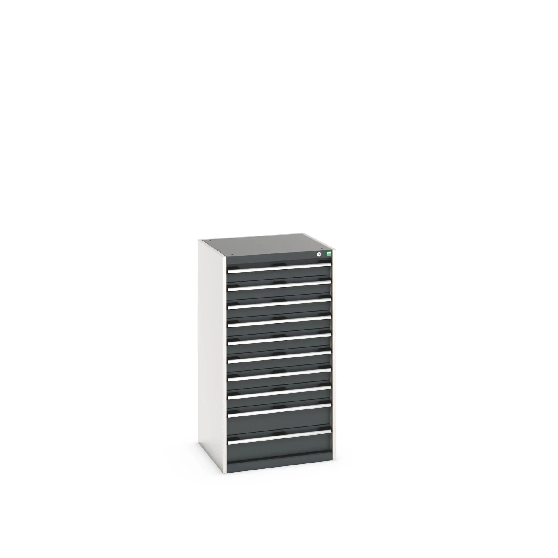 Produktfoto 1 von Bott 10 Stahl Schubladenbehälter Schrank Grau, 1200 mm x 650 mm x 650 mm