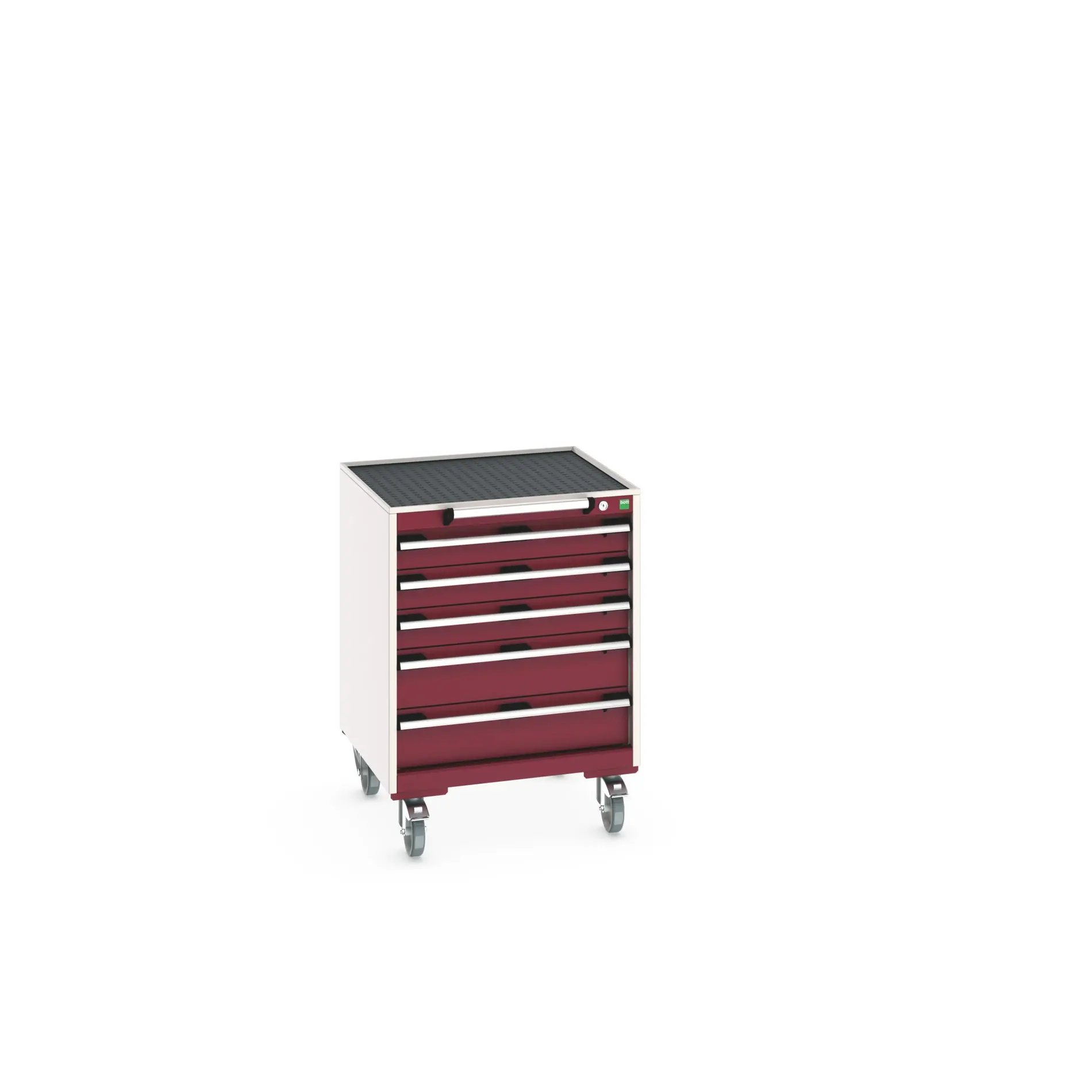 Produktfoto 1 von Bott Aufbewahrungsschrank Typ Beweglicher Schrank Freistehend 5 Schublade/n 885 mm 650 mm 650 mm mit Rädern Stahlblech