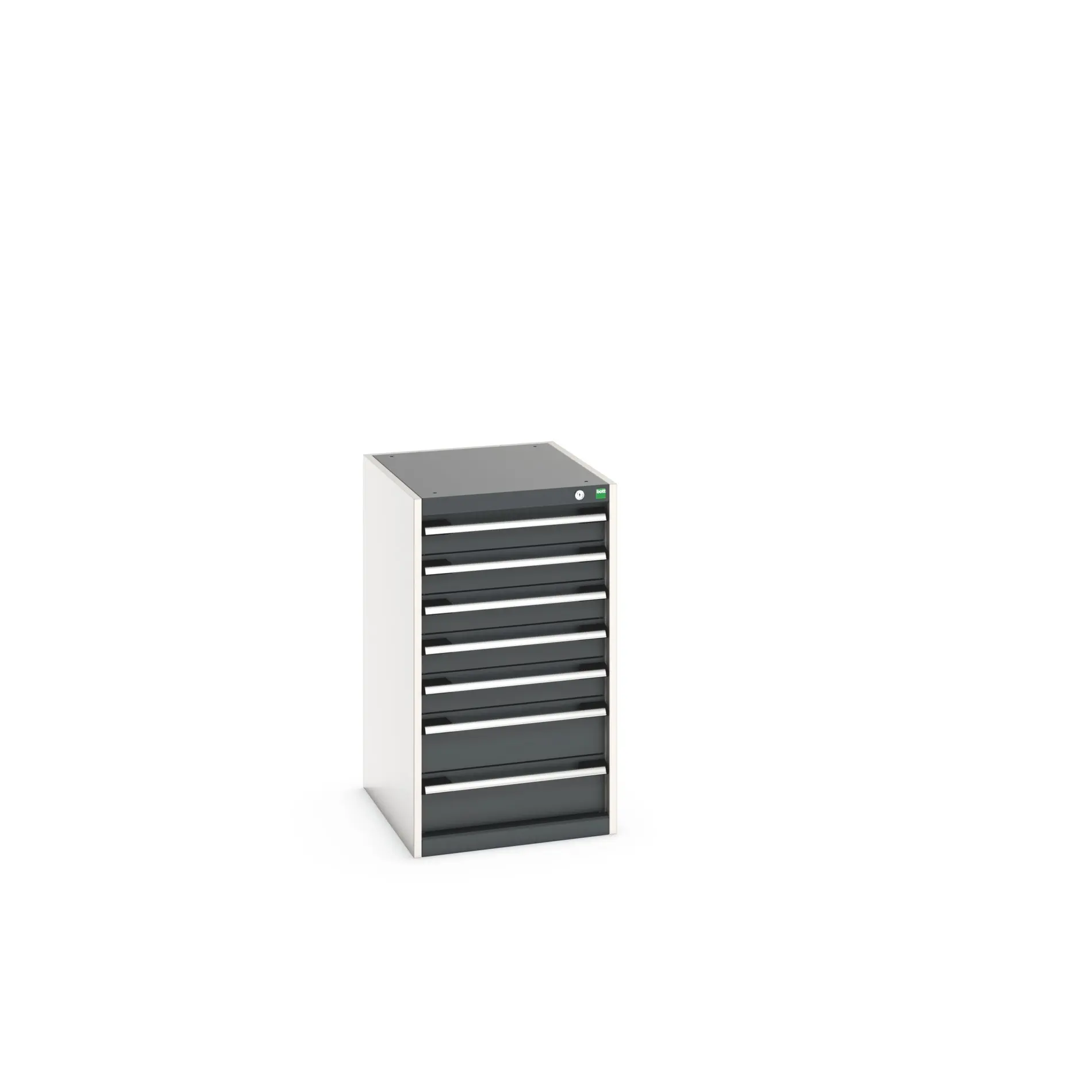 Produktfoto 1 von Bott 7 Stahl Schubladenbehälter Schrank Grau, 900 mm x 650 mm x 525 mm