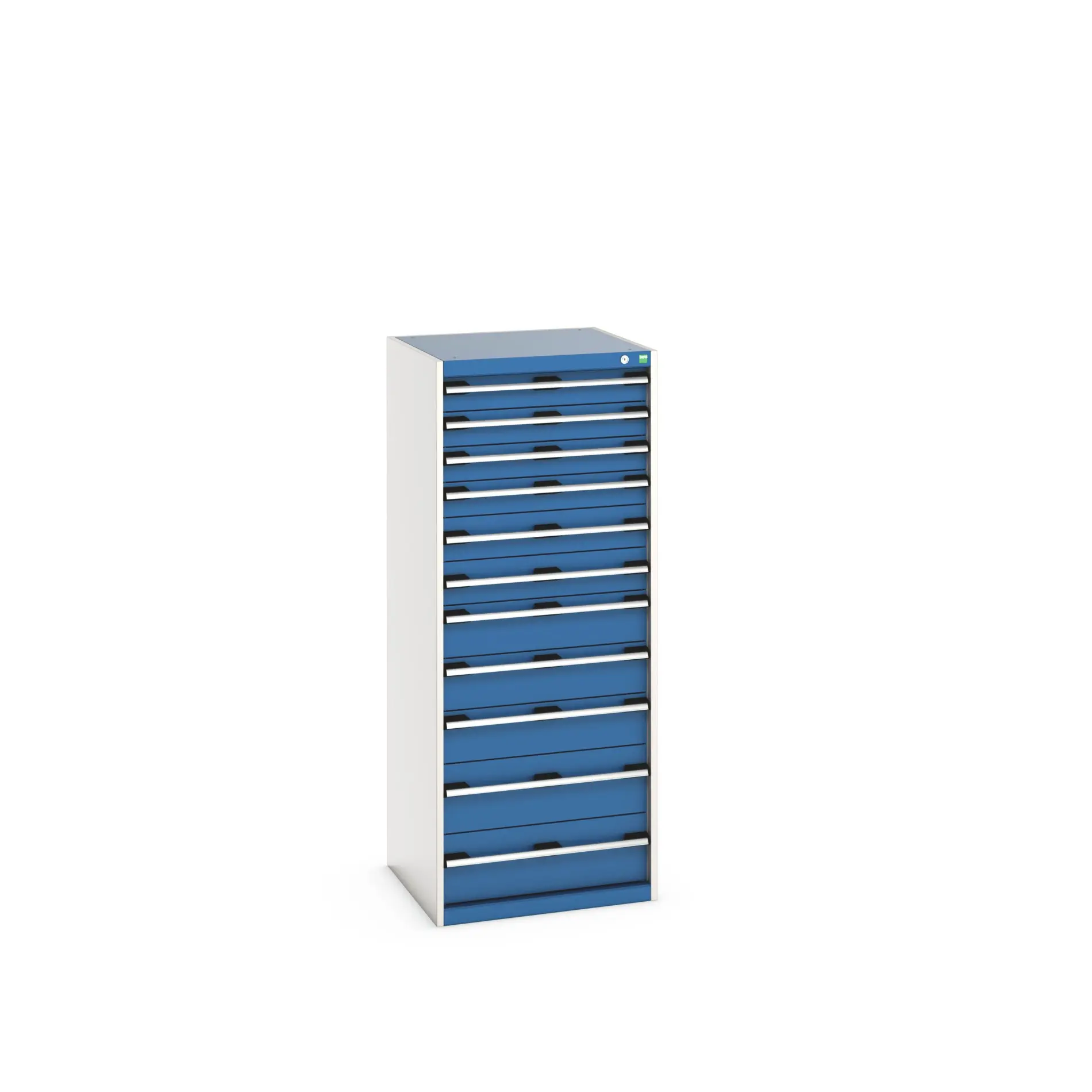 Produktfoto 1 von Bott 11 Stahl Schubladenbehälter Schrank Blau, 1600 mm x 650 mm x 650 mm