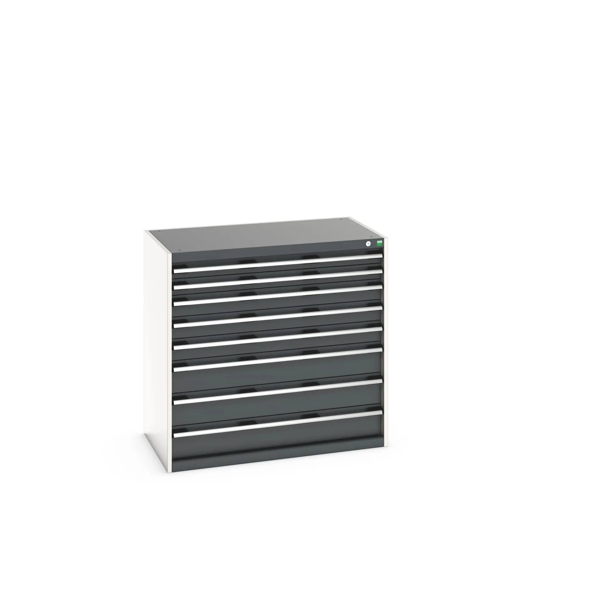 Produktfoto 1 von Bott 8 Stahl Schubladenbehälter Schrank Grau, 1000 mm x 650 mm x 1050 mm