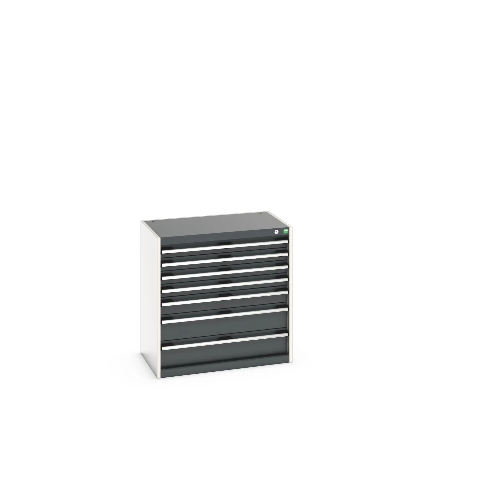 Produktfoto 1 von Bott 7 Stahl Schubladenbehälter Schrank Grau, 800 mm x 525 mm x 800 mm