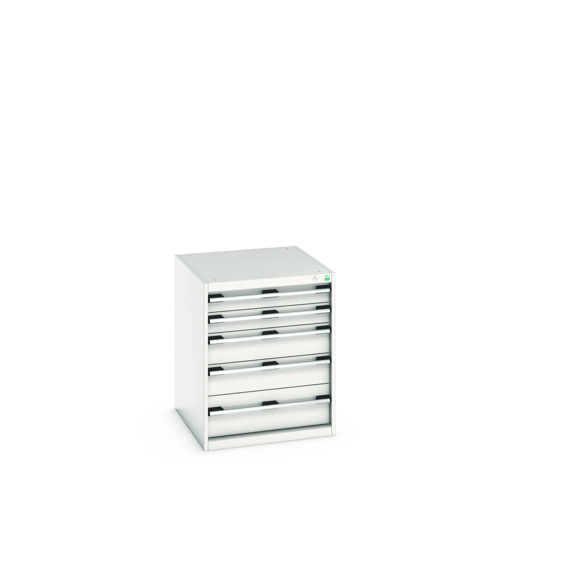 Produktfoto 1 von Bott 5 Stahl Schubladenbehälter Schrank Hellgrau, 800 mm x 750 mm x 650 mm