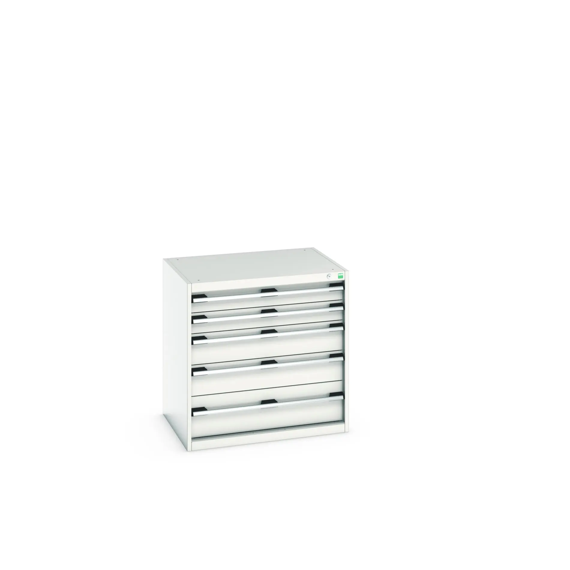 Produktfoto 1 von Bott 5 Stahl Schubladenbehälter Schrank Hellgrau, 800 mm x 650 mm x 800 mm