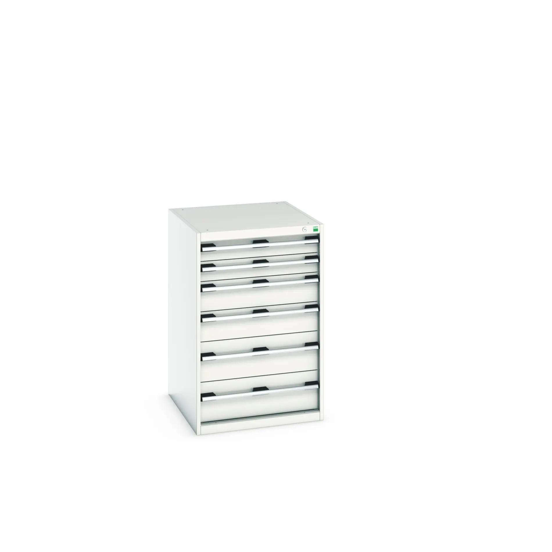 Produktfoto 1 von Bott 6 Stahl Schubladenbehälter Schrank Hellgrau, 1000 mm x 750 mm x 650 mm