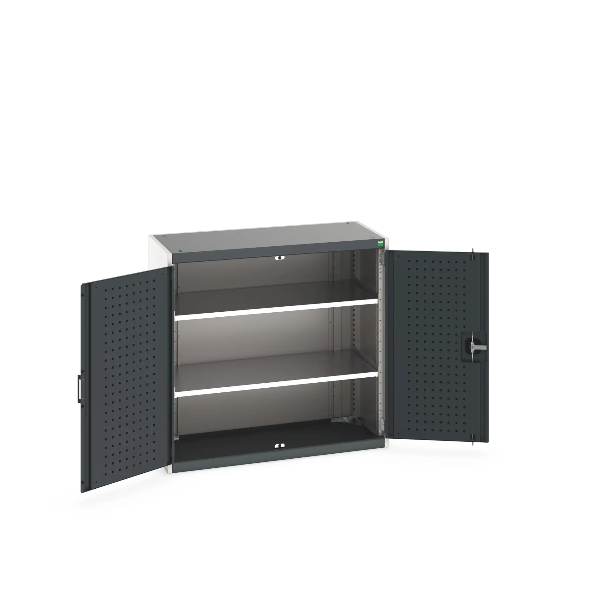 Produktfoto 1 von Bott Schrank Typ Regalschrank Bodenmontage 2 Tür/en 2 Regal/e Stahlblech