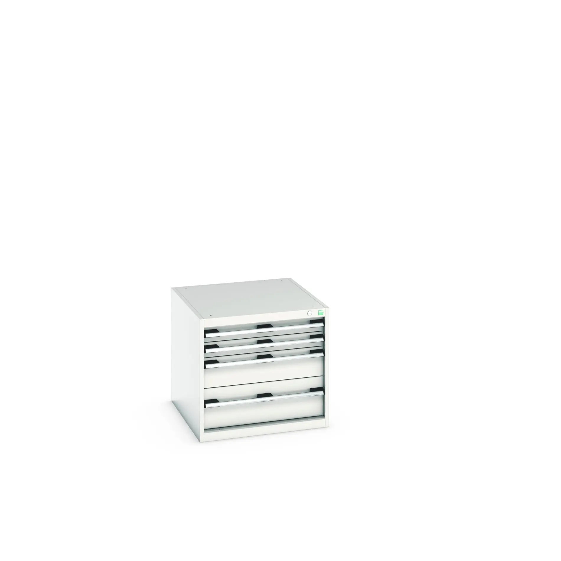 Produktfoto 1 von Bott 4 Stahl Schubladenbehälter Schrank Hellgrau, 600 mm x 750 mm x 650 mm