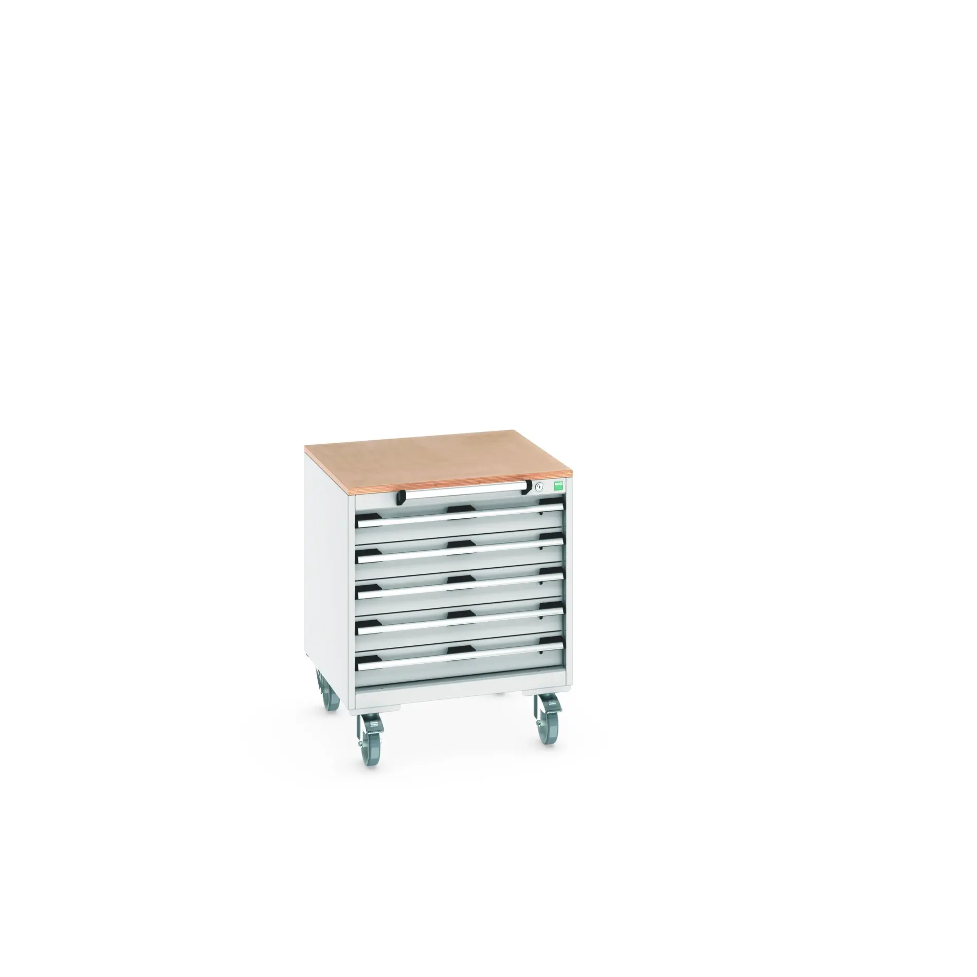 Produktfoto 1 von Bott Aufbewahrungsschrank Typ Beweglicher Schrank Freistehend 5 Schublade/n 790 mm 650mm 650 mm mit Rädern Stahlblech