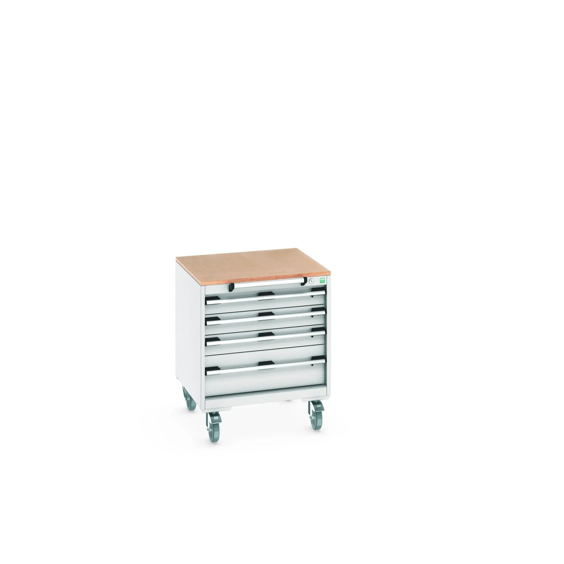 Produktfoto 1 von Bott Aufbewahrungsschrank Typ Beweglicher Schrank Freistehend 4 Schublade/n 790 mm 650 mm 650 mm mit Rädern Stahlblech