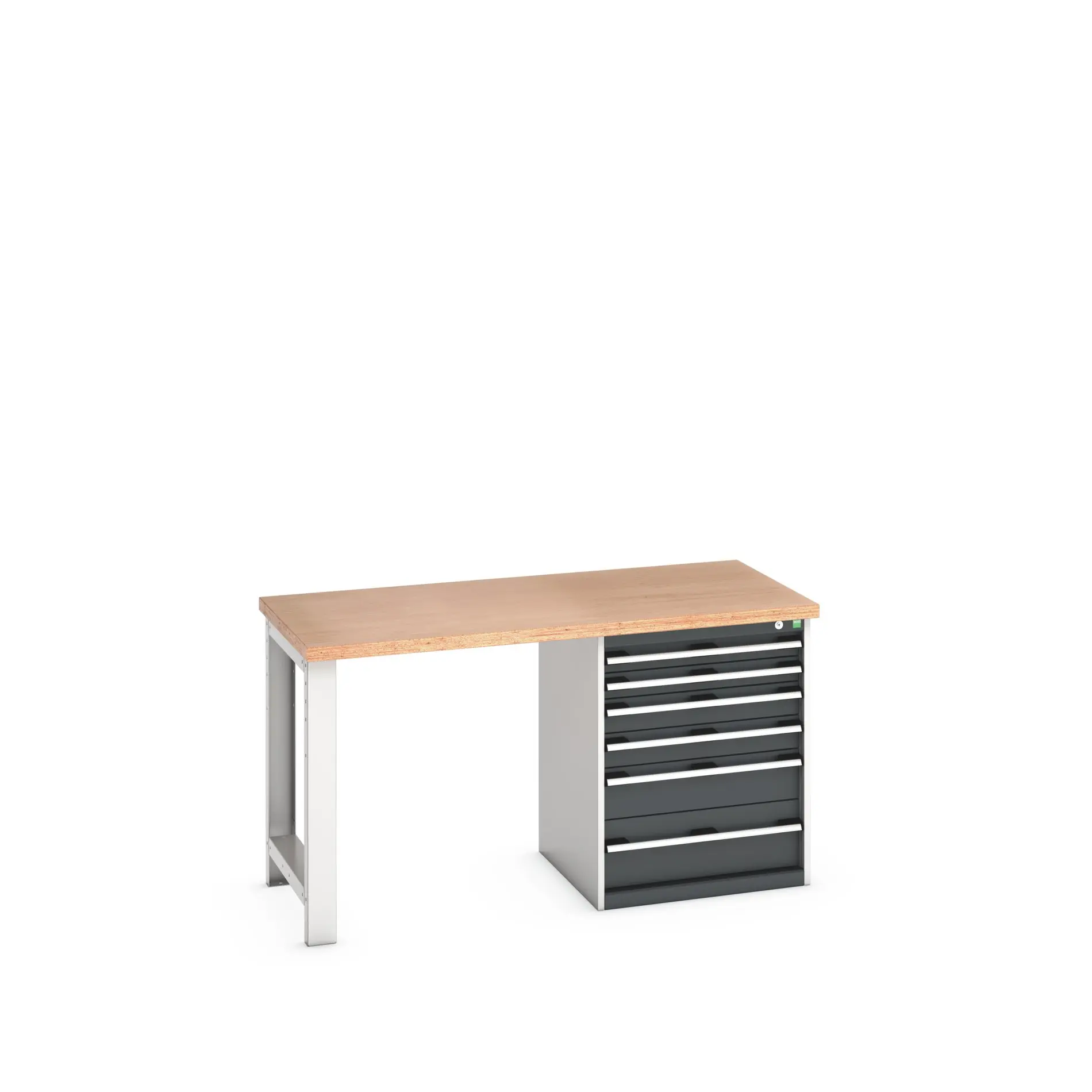 Produktfoto 1 von Bott 41003139.19V Werkbank mit Unterschränken Stahlblech Werkbank L. 1500 mm B. 750mm H. 840 mm, Traglast 450kg