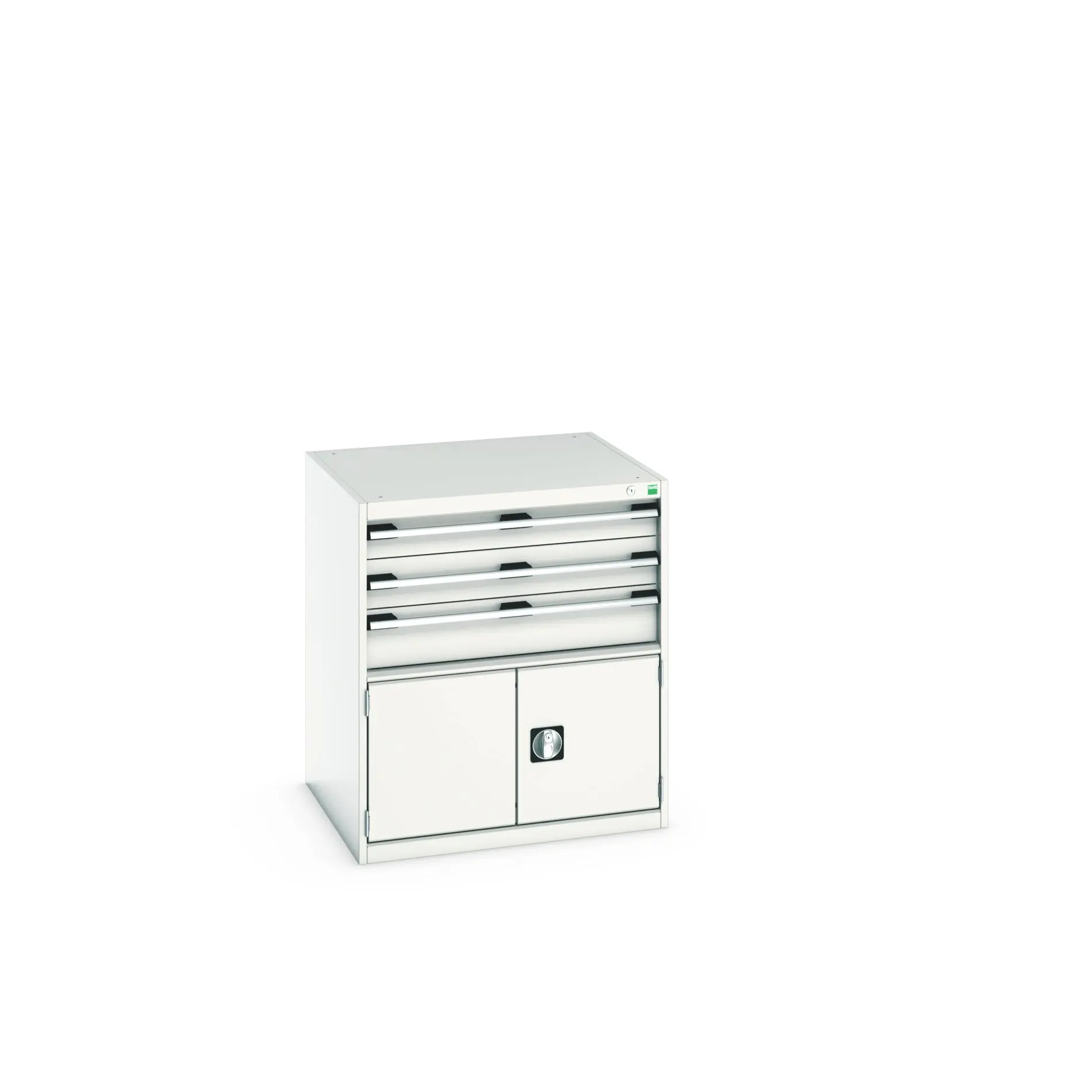 Produktfoto 1 von Bott Aufbewahrungsschrank Typ Schrank Freistehend 2 Tür/en 3 Schublade/n 900 mm 80 mm 750 mm Stahlblech