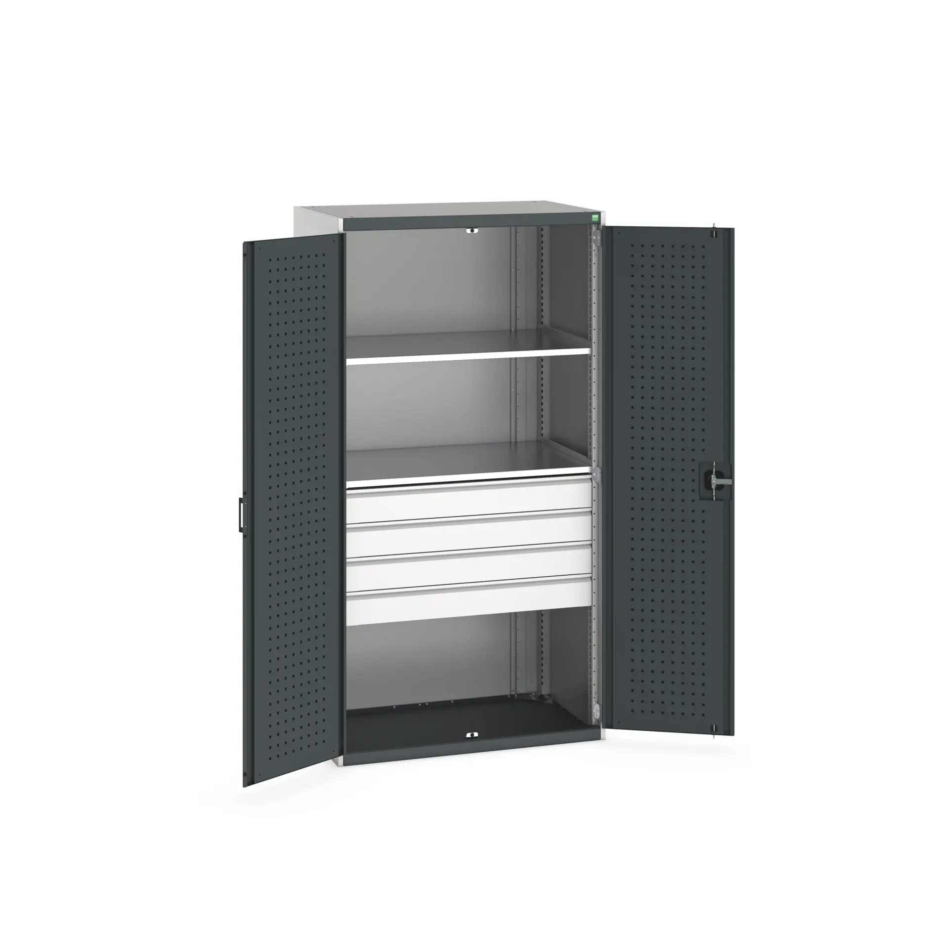 Produktfoto 1 von Bott Schrank Typ Bestückter Schrank Bodenmontage 2 Tür/en 2 Regal/e 4 Schublade/n Stahlblech