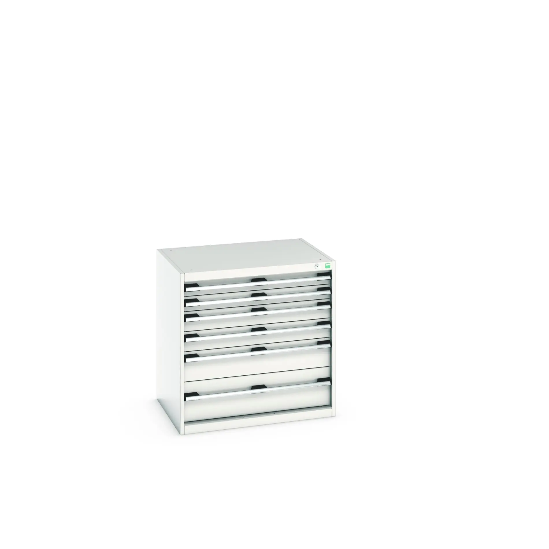 Produktfoto 1 von Bott 6 Stahl Schubladenbehälter Schrank Hellgrau, 800 mm x 650 mm x 800 mm