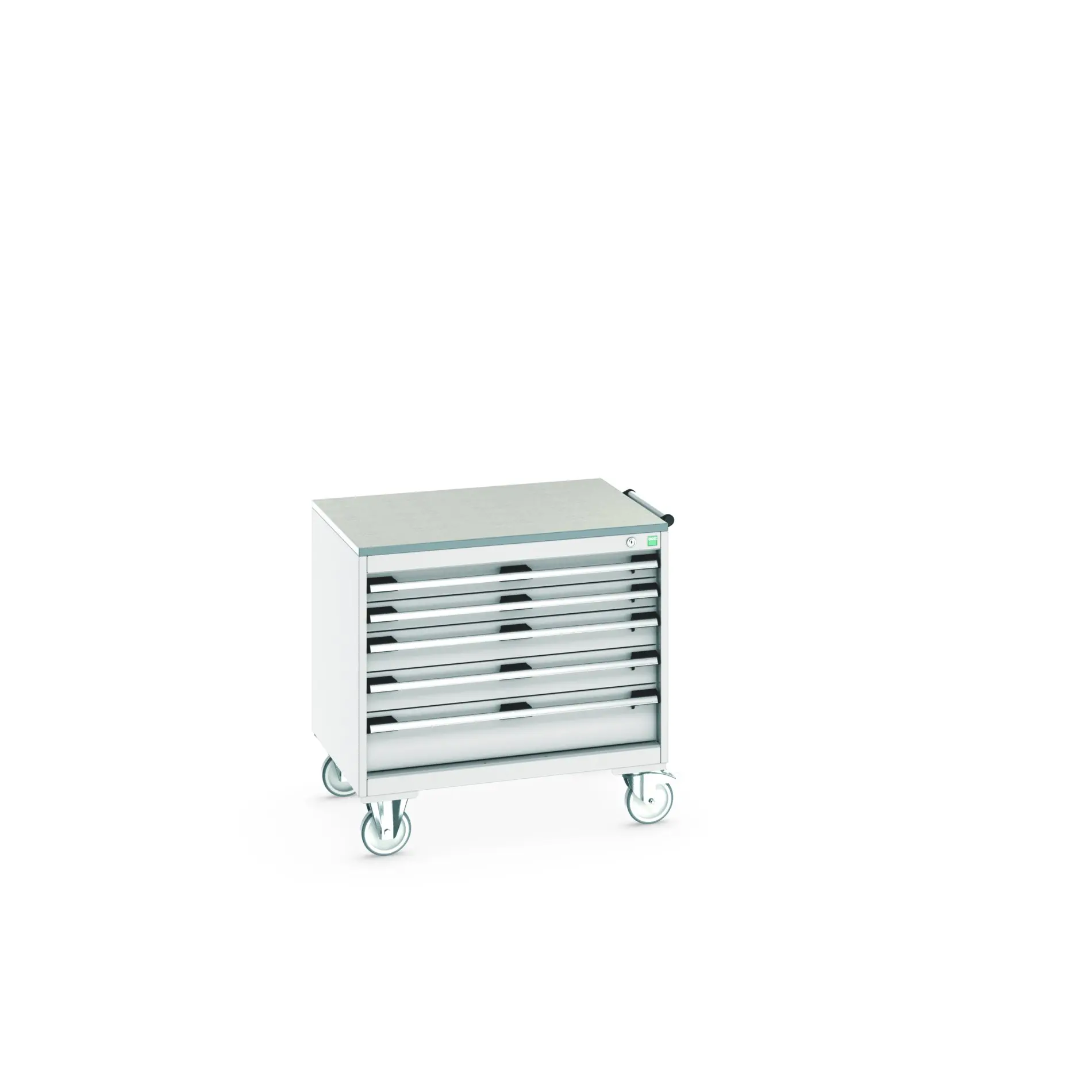 Produktfoto 1 von Bott Aufbewahrungsschrank Typ Beweglicher Schrank Freistehend 5 Schublade/n 790 mm 80 mm 650 mm mit Rädern Stahlblech