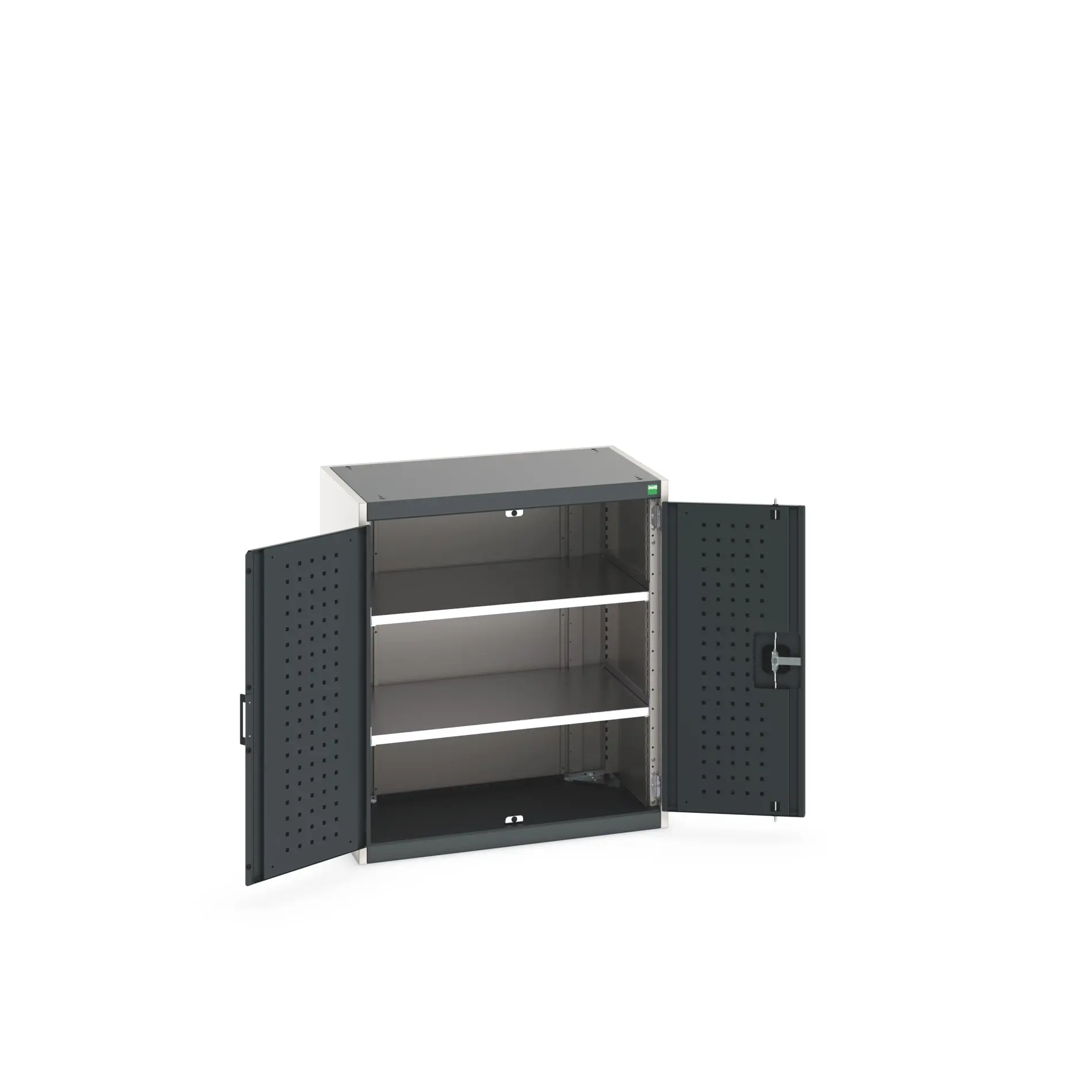 Produktfoto 1 von Bott Schrank Typ Regalschrank Bodenmontage 2 Tür/en 2 Regal/e Stahlblech