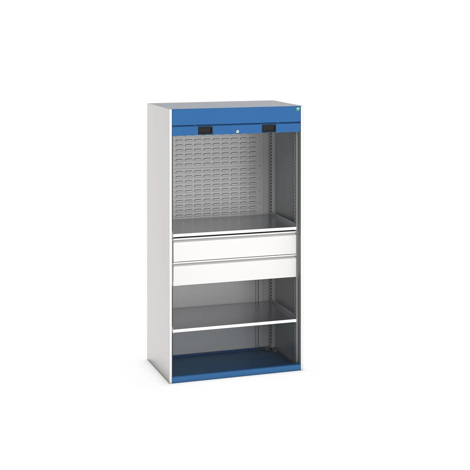 Produktfoto 1 von Bott Aufbewahrungsschrank Typ Mini Werkstattschrank Freistehend 1 Tür/en 2 Regal/e 2 Schublade/n 2000 mm 1050 mm 650 mm