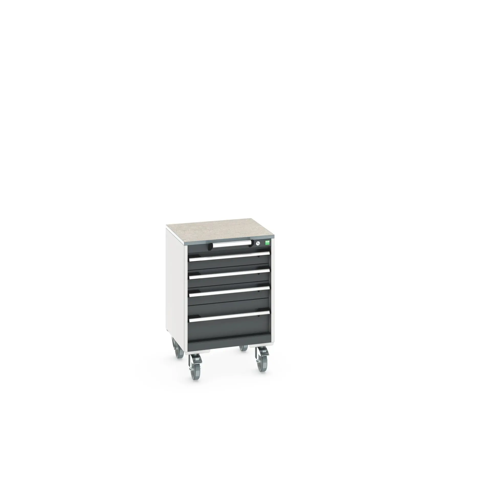 Produktfoto 1 von Bott Aufbewahrungsschrank Typ Beweglicher Schrank Freistehend 4 Schublade/n 790 mm 525 mm 525 mm mit Rädern Stahlblech