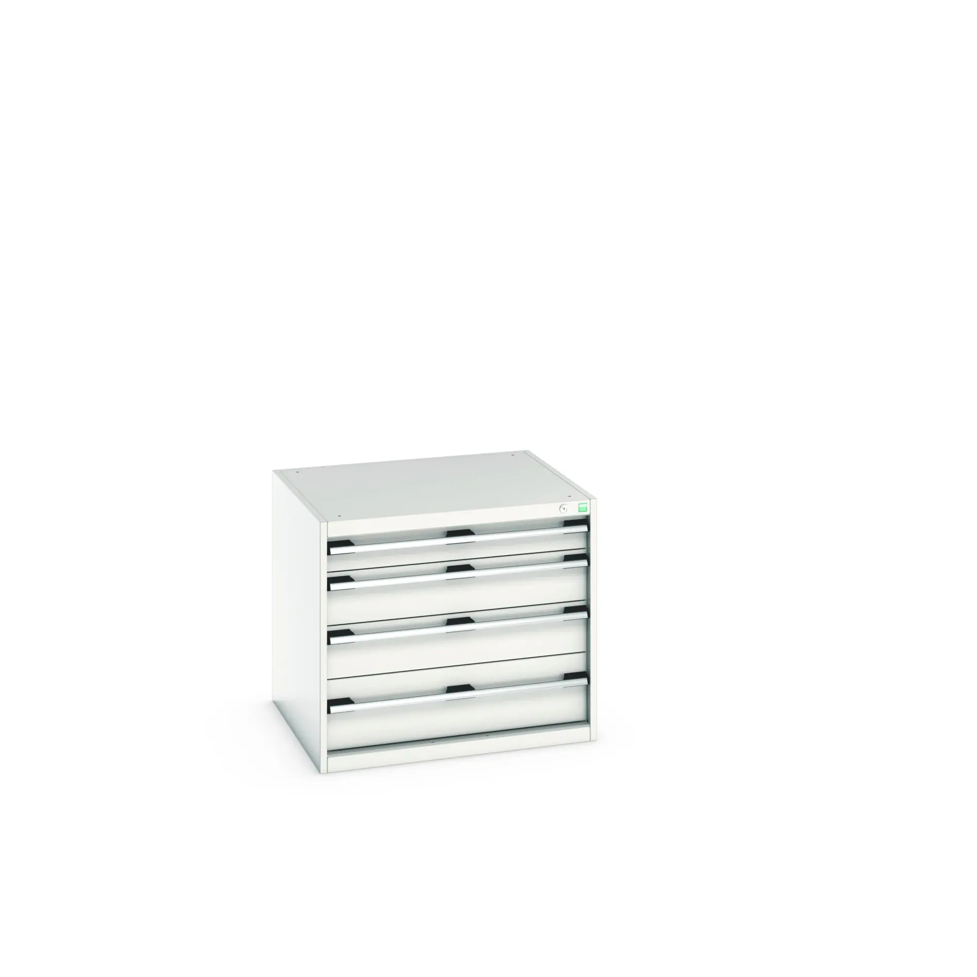 Produktfoto 1 von Bott 4 Stahl Schubladenbehälter Schrank Hellgrau, 700 mm x 750 mm x 800 mm