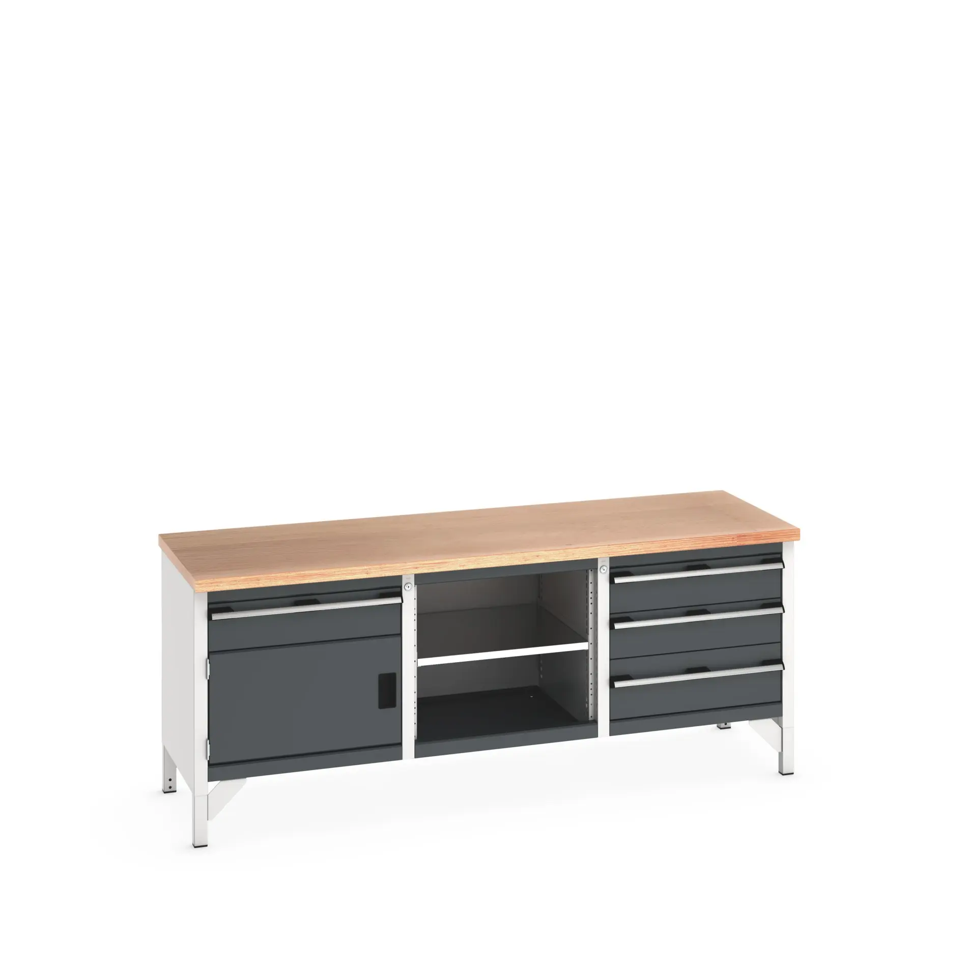 Produktfoto 1 von Bott Aufbewahrungsschrank Typ Aufbewahrungstisch Freistehend 1 Tür/en 1 Regal/e 4 Schublade/n 840 mm 2000 mm 750 mm