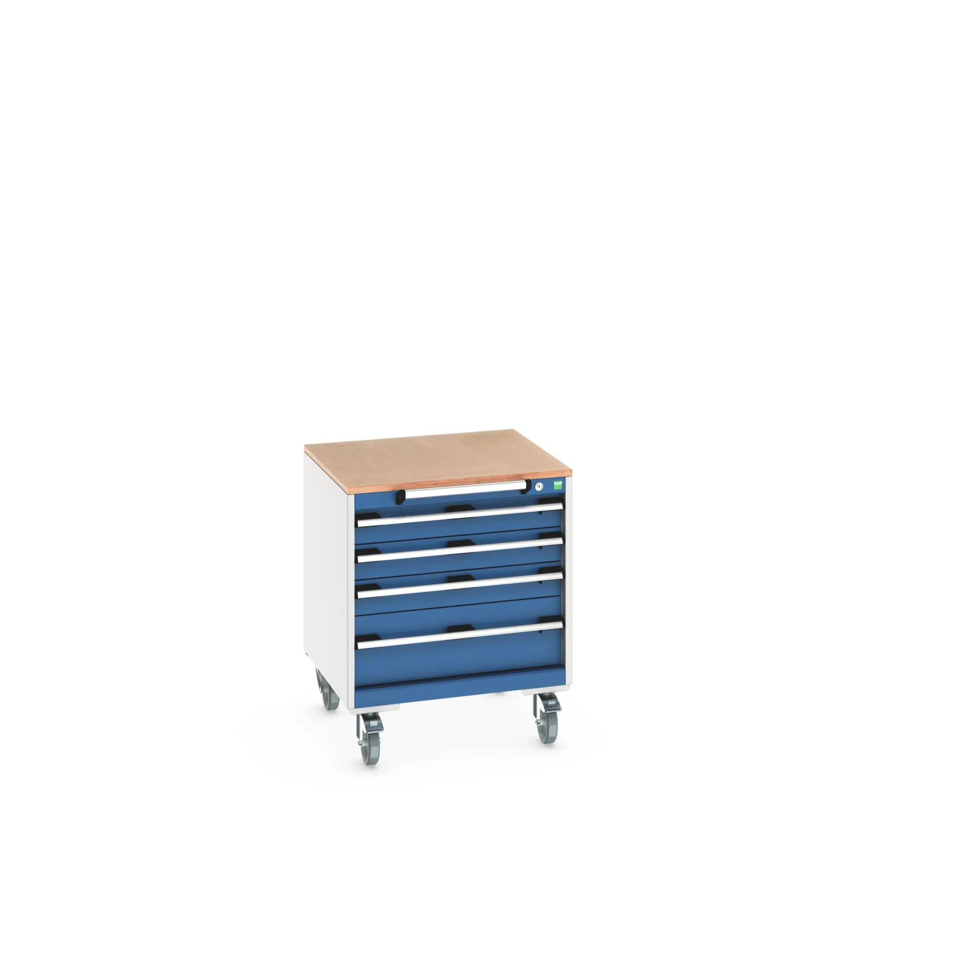 Produktfoto 1 von Bott Aufbewahrungsschrank Typ Beweglicher Schrank Freistehend 4 Schublade/n 790 mm 650 mm 650 mm mit Rädern Stahlblech
