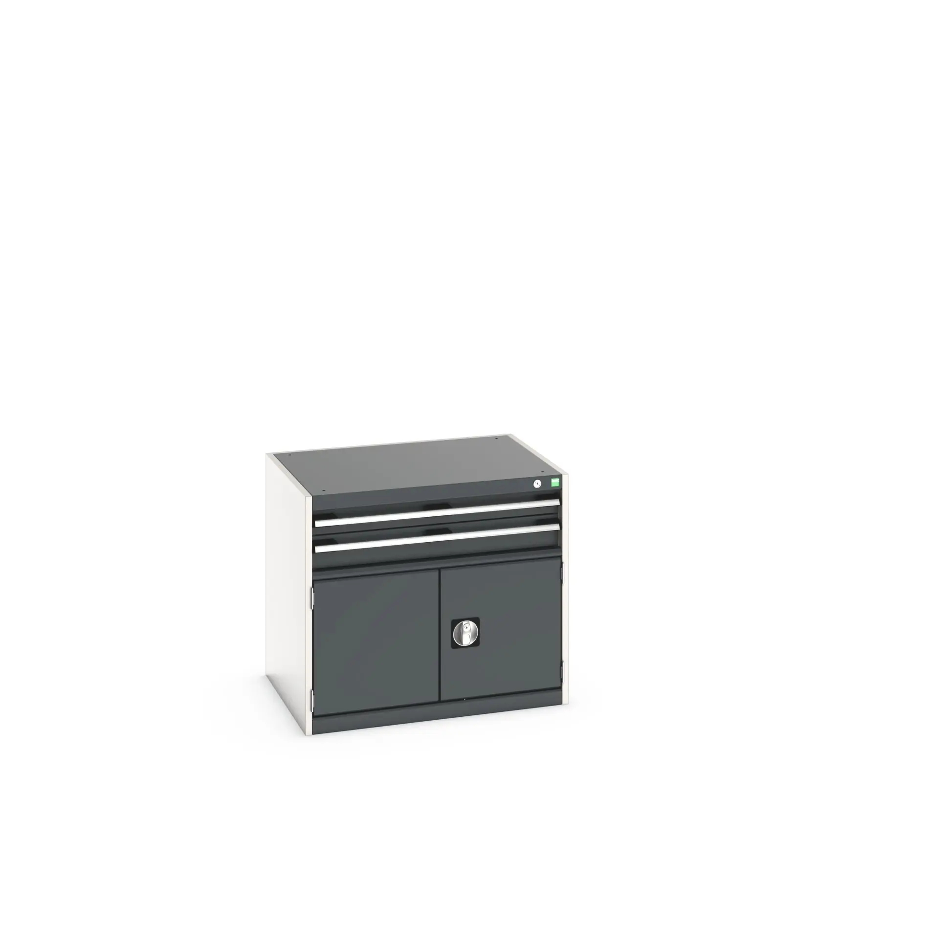 Produktfoto 1 von Bott Aufbewahrungsschrank Typ Schrank Freistehend 2 Tür/en 2 Schublade/n 700 mm 80 mm Ja 650 mm Stahlblech
