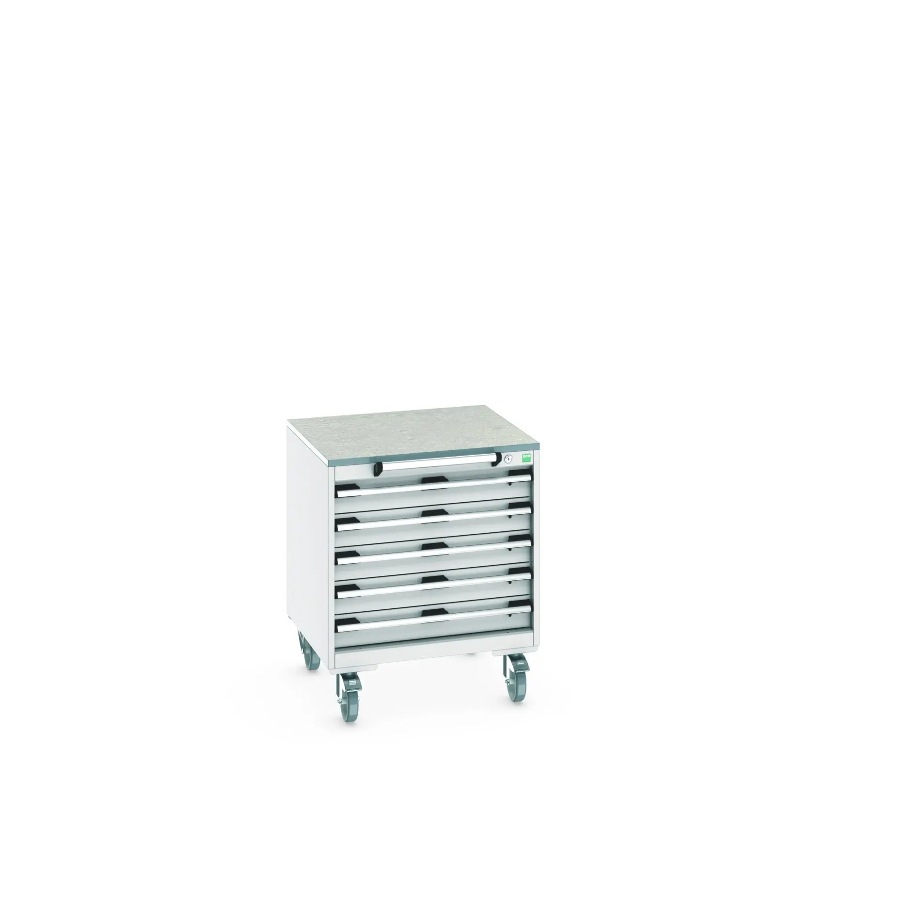 Produktfoto 1 von Bott Aufbewahrungsschrank Typ Beweglicher Schrank Freistehend 5 Schublade/n 790 mm 650 mm 650 mm mit Rädern Stahlblech