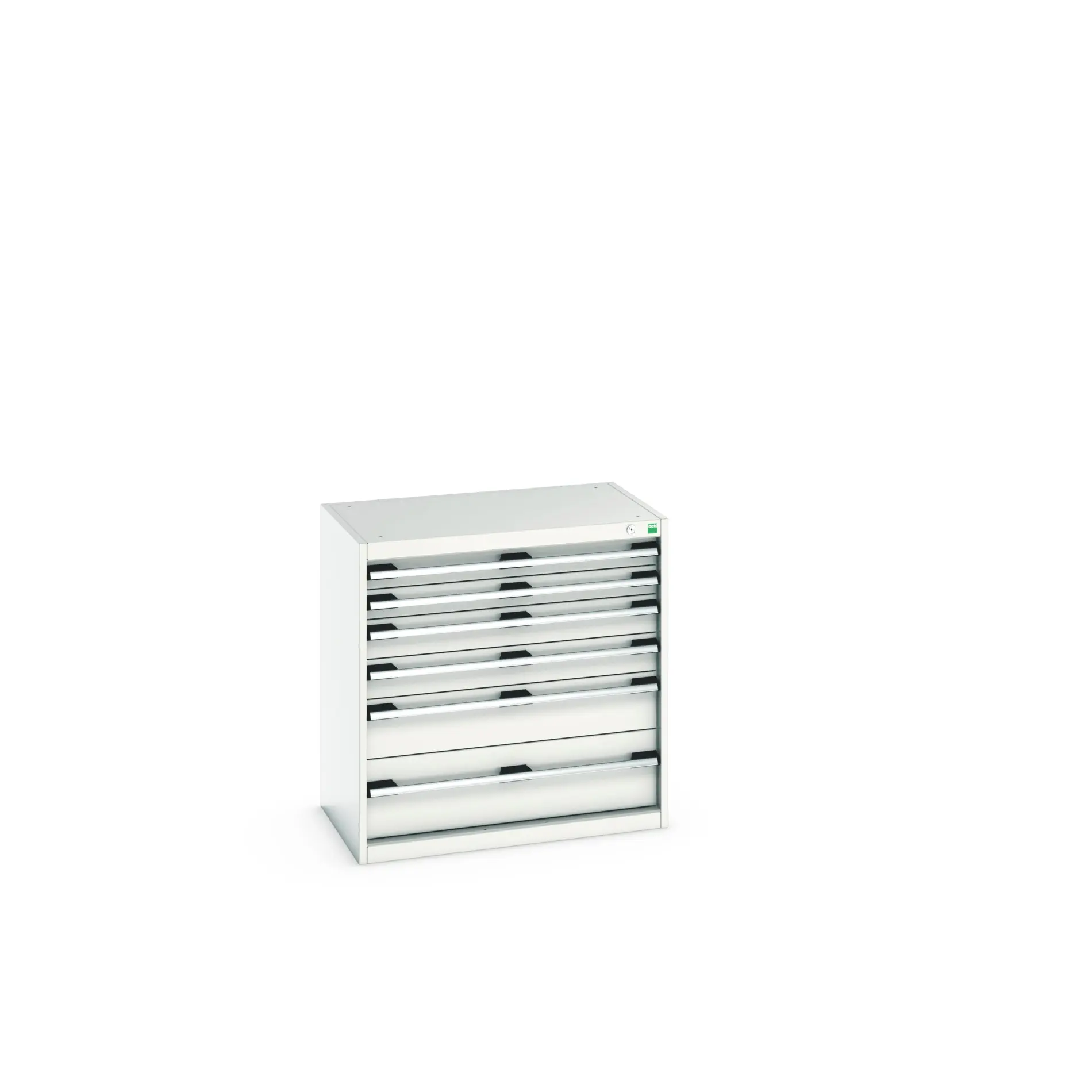 Produktfoto 1 von Bott 6 Stahl Schubladenbehälter Schrank Hellgrau, 800 mm x 525 mm x 800 mm
