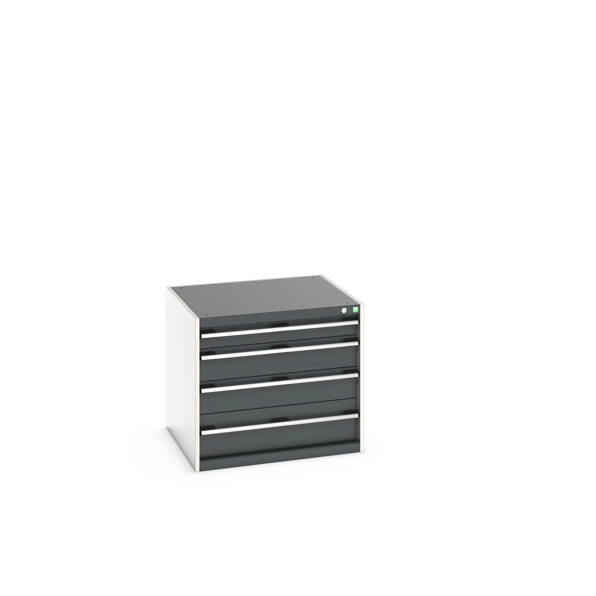 Produktfoto 1 von Bott 4 Stahl Schubladenbehälter Schrank Grau, 700 mm x 750 mm x 800 mm