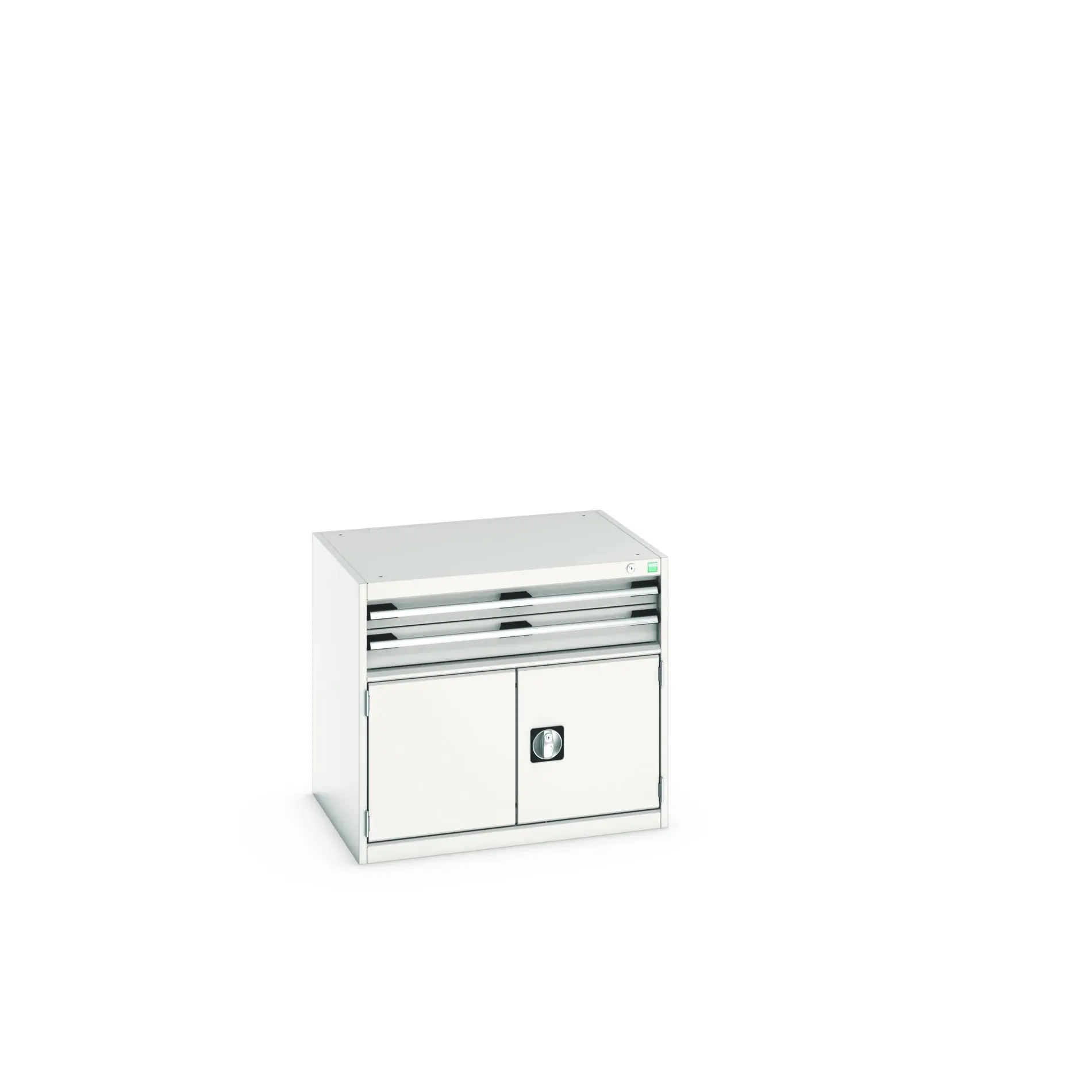 Produktfoto 1 von Bott Aufbewahrungsschrank Typ Schrank Freistehend 2 Tür/en 2 Schublade/n 700 mm 80 mm Ja 650 mm Stahlblech