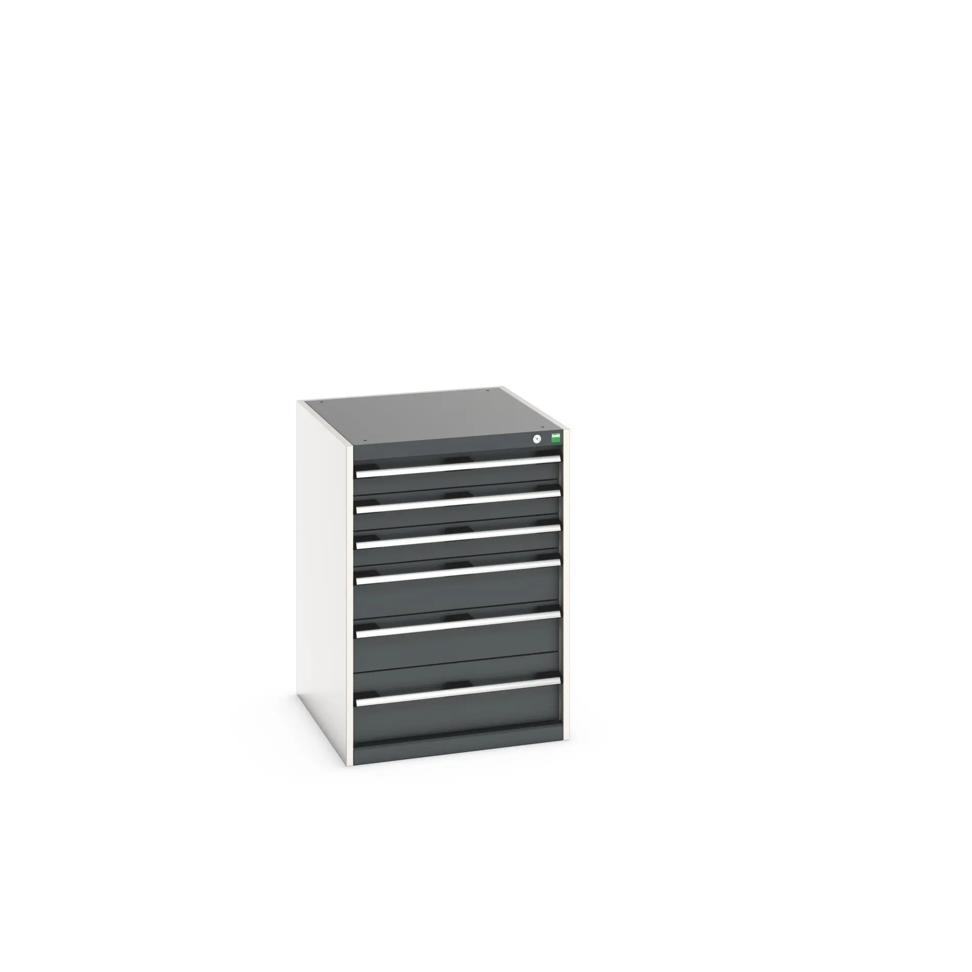 Produktfoto 1 von Bott 6 Stahl Schubladenbehälter Schrank Grau, 900 mm x 750 mm x 650 mm