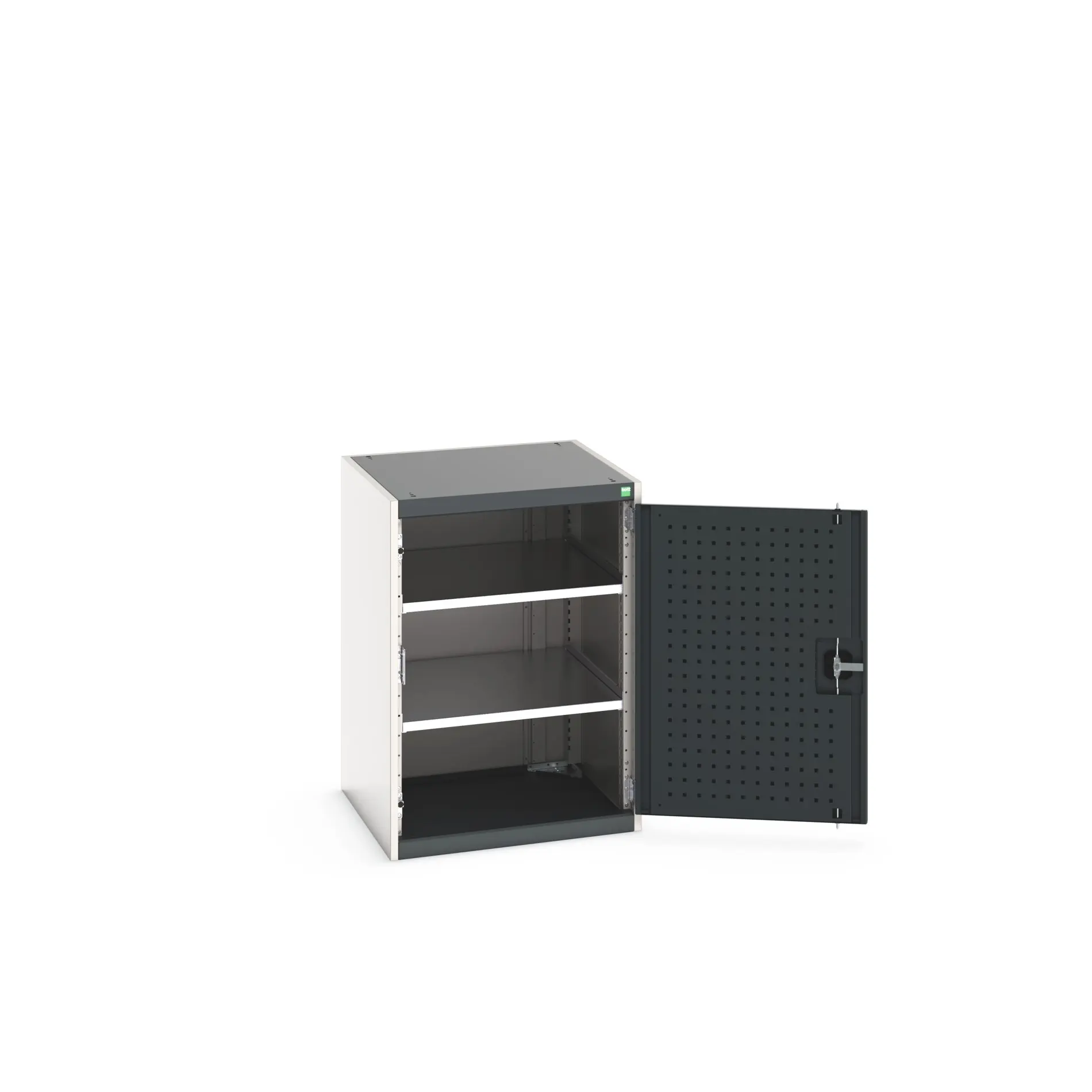 Produktfoto 1 von Bott Schrank Typ Regalschrank Bodenmontage 1 Tür/en 2 Regal/e Stahlblech