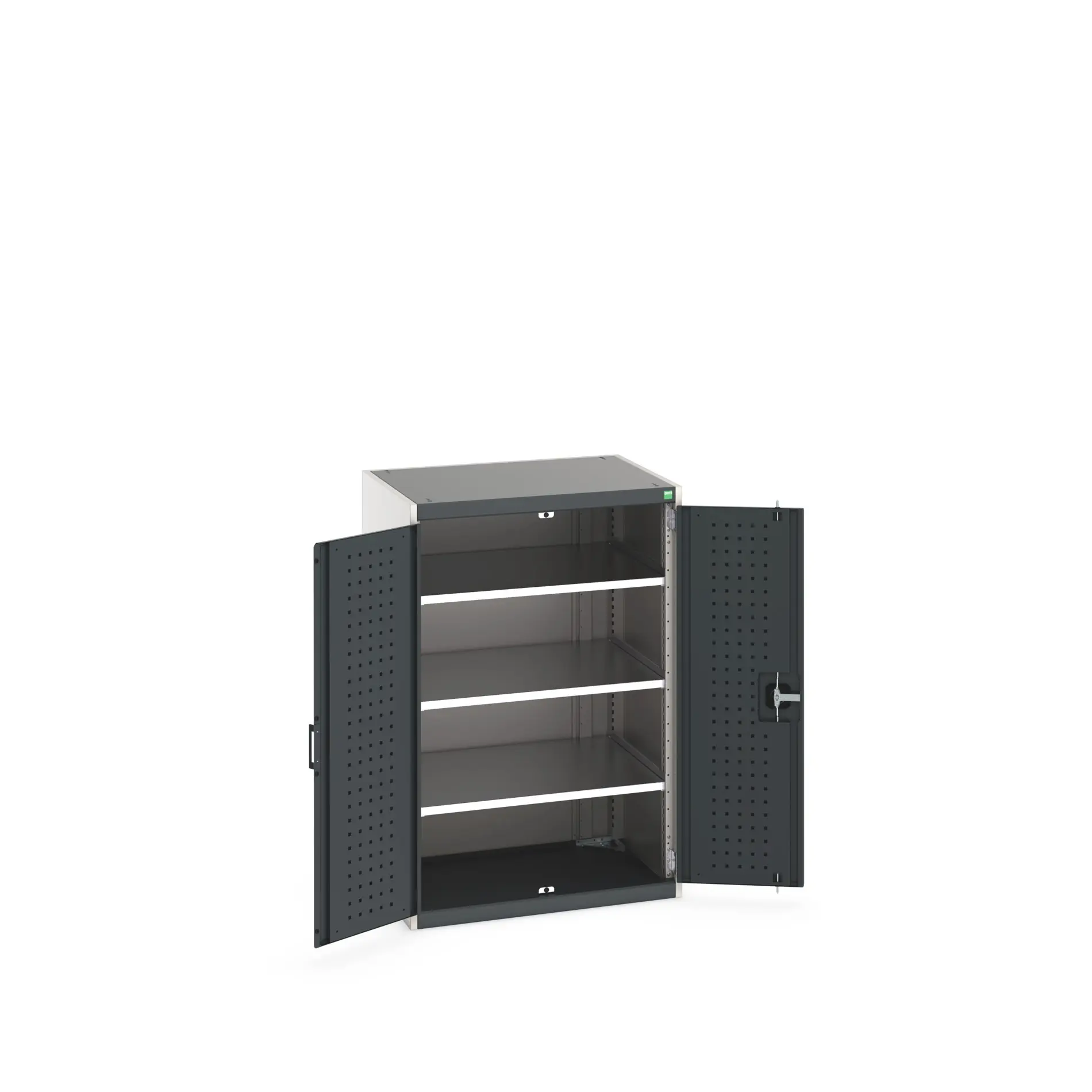 Produktfoto 1 von Bott Schrank Typ Regalschrank Bodenmontage 2 Tür/en 3 Regal/e Stahlblech