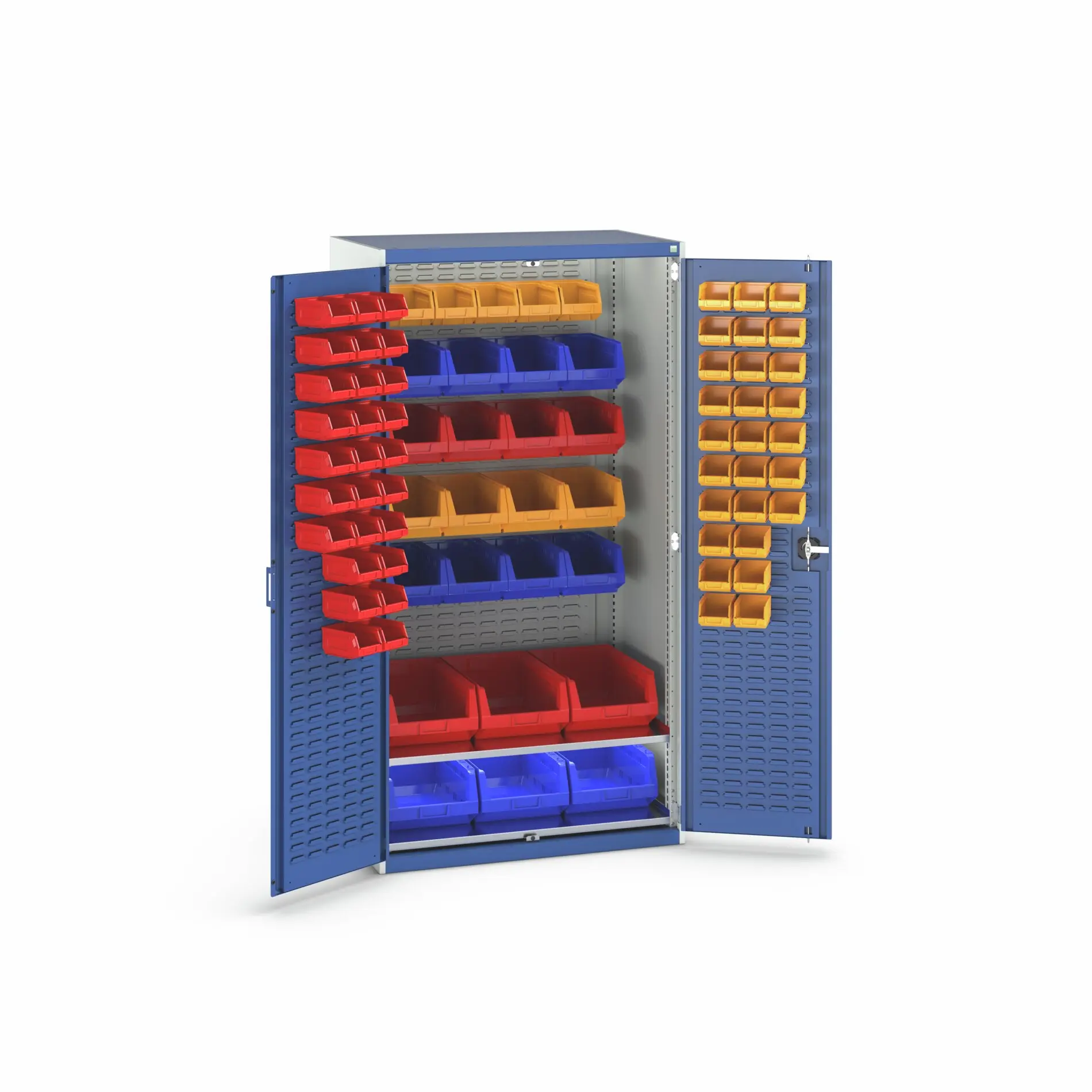 Bott Aufbewahrungsschrank Typ Schwerlast-Schrank mit Behältern Freistehend 2 Tür/en 2 Regal/e 2000 mm 1050 mm Ja 650 mm