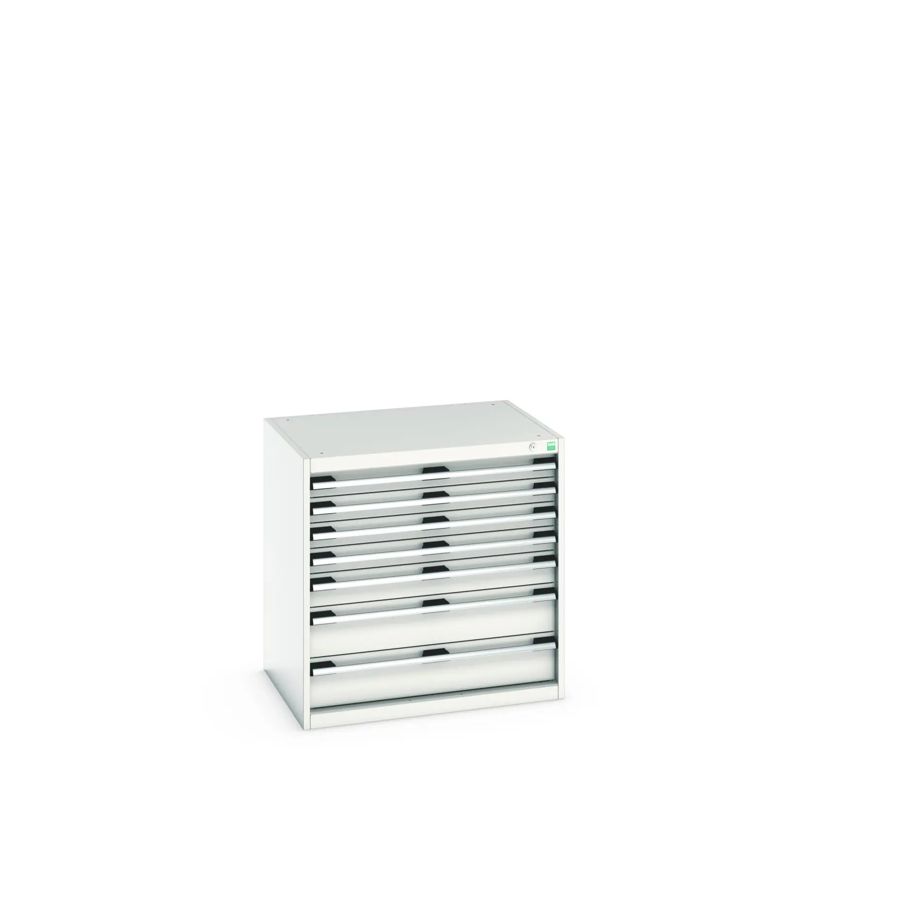 Produktfoto 1 von Bott 7 Stahl Schubladenbehälter Schrank Hellgrau, 800 mm x 650 mm x 800 mm
