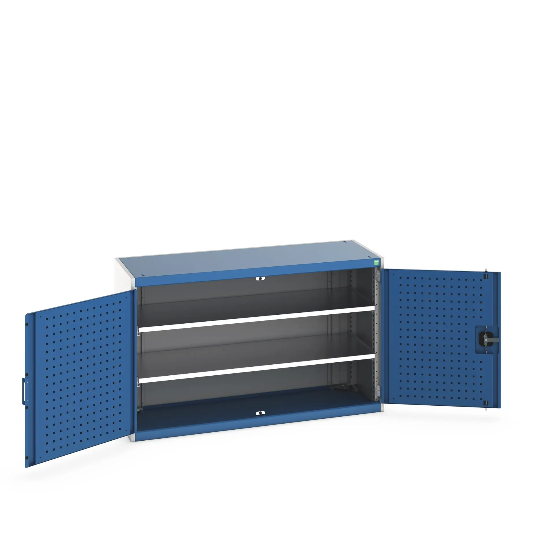 Produktfoto 1 von Bott Aufbewahrungsschrank Typ Regalschrank Freistehend 2 Tür/en 2 Regal/e 800 mm 1300 mm Ja 525 mm Stahlblech