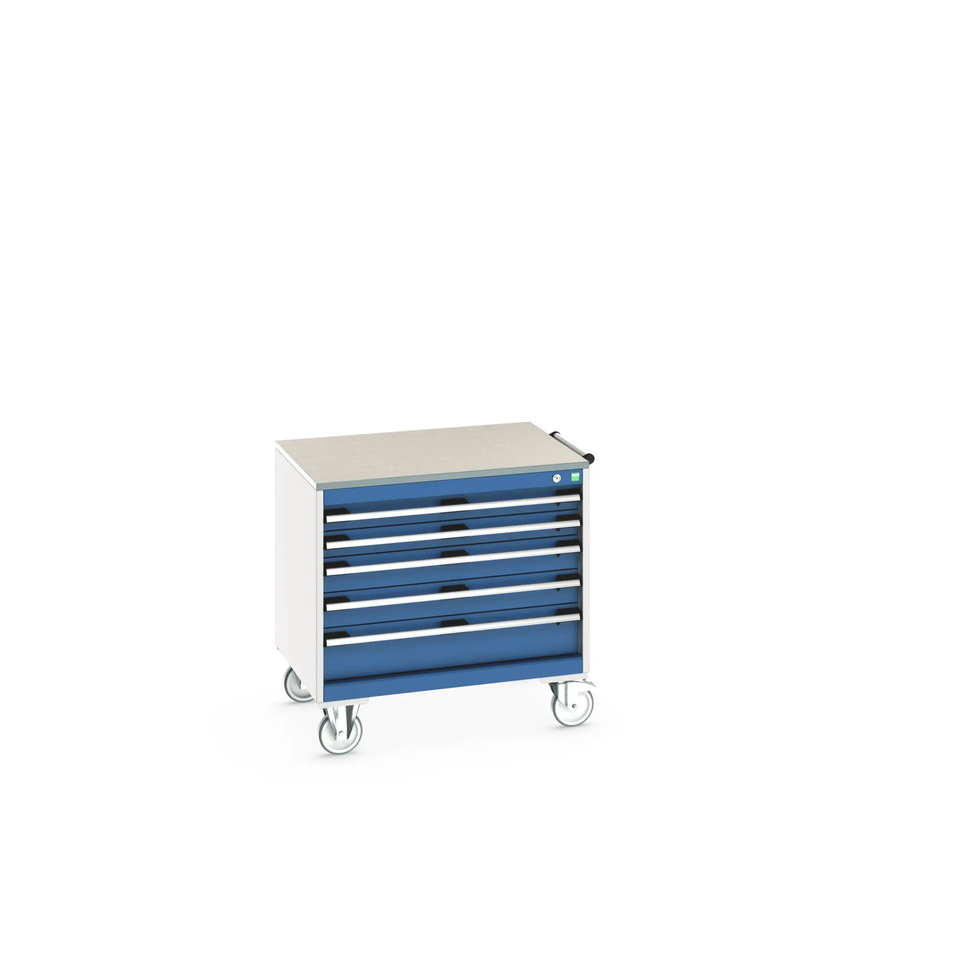 Produktfoto 1 von Bott Aufbewahrungsschrank Typ Beweglicher Schrank Freistehend 5 Schublade/n 790 mm 80 mm 650 mm mit Rädern Stahlblech